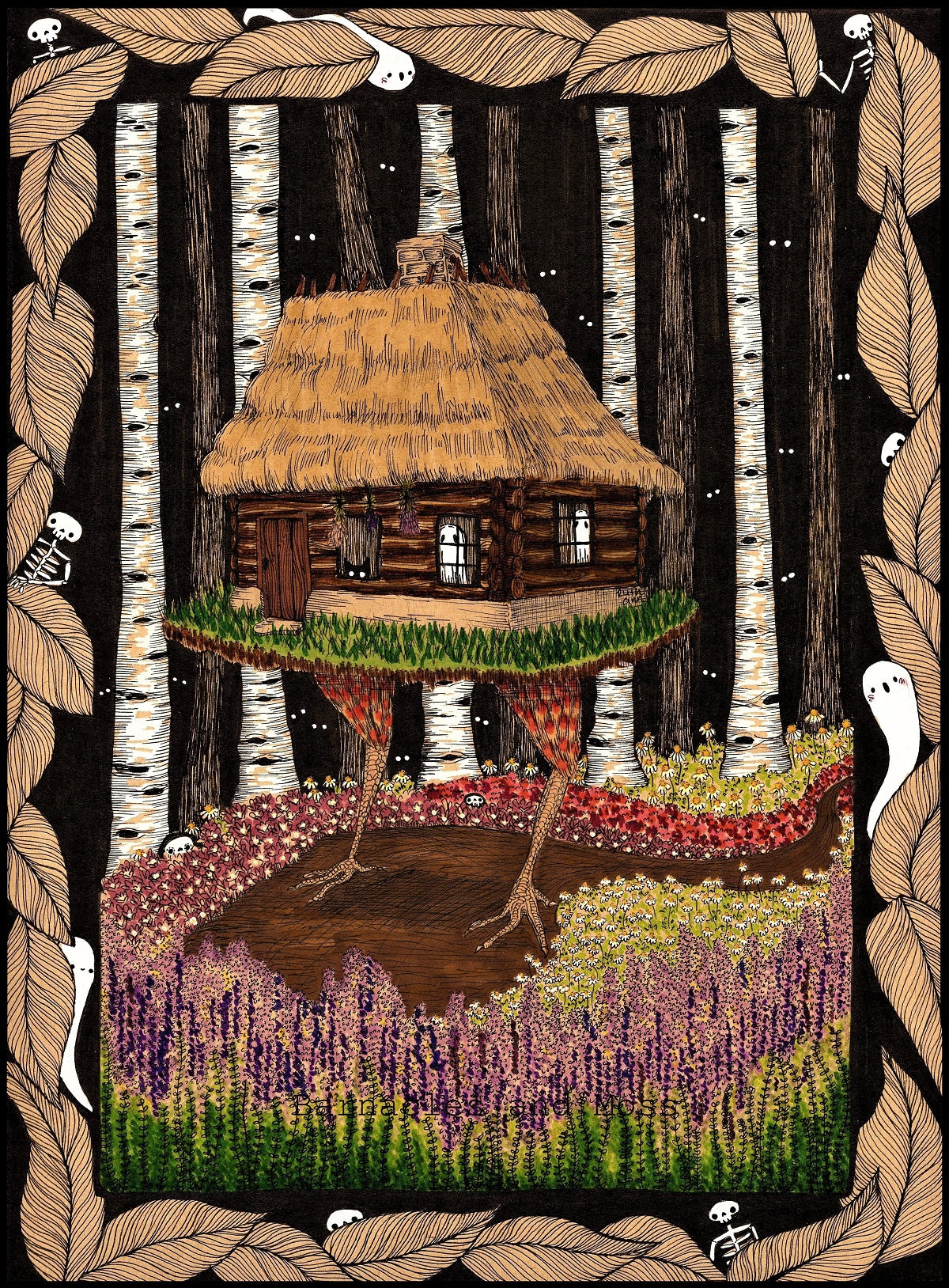 Baba Yaga's Hut in Summer Fine Art Print