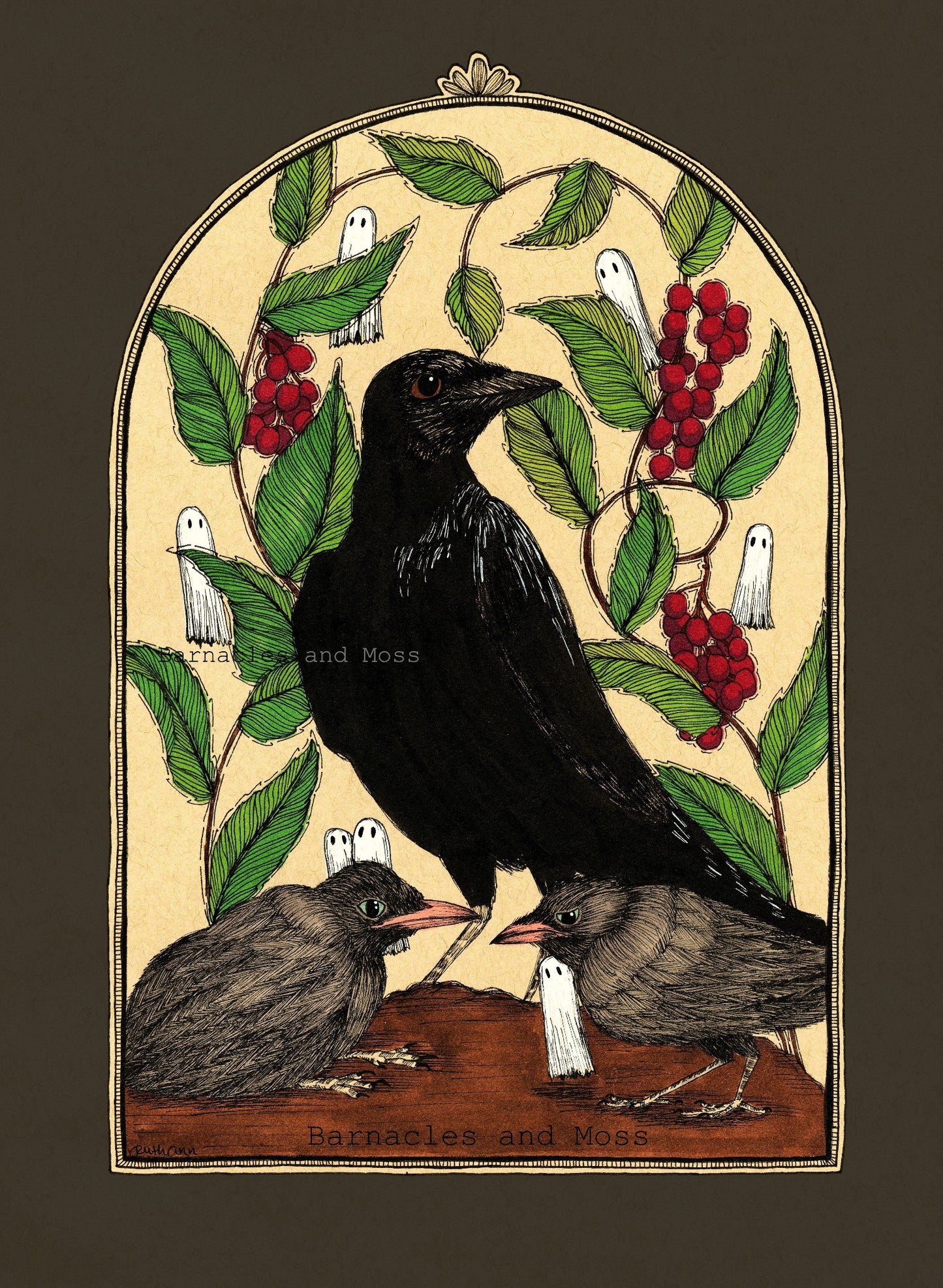 Baby Crows Fine Art Print