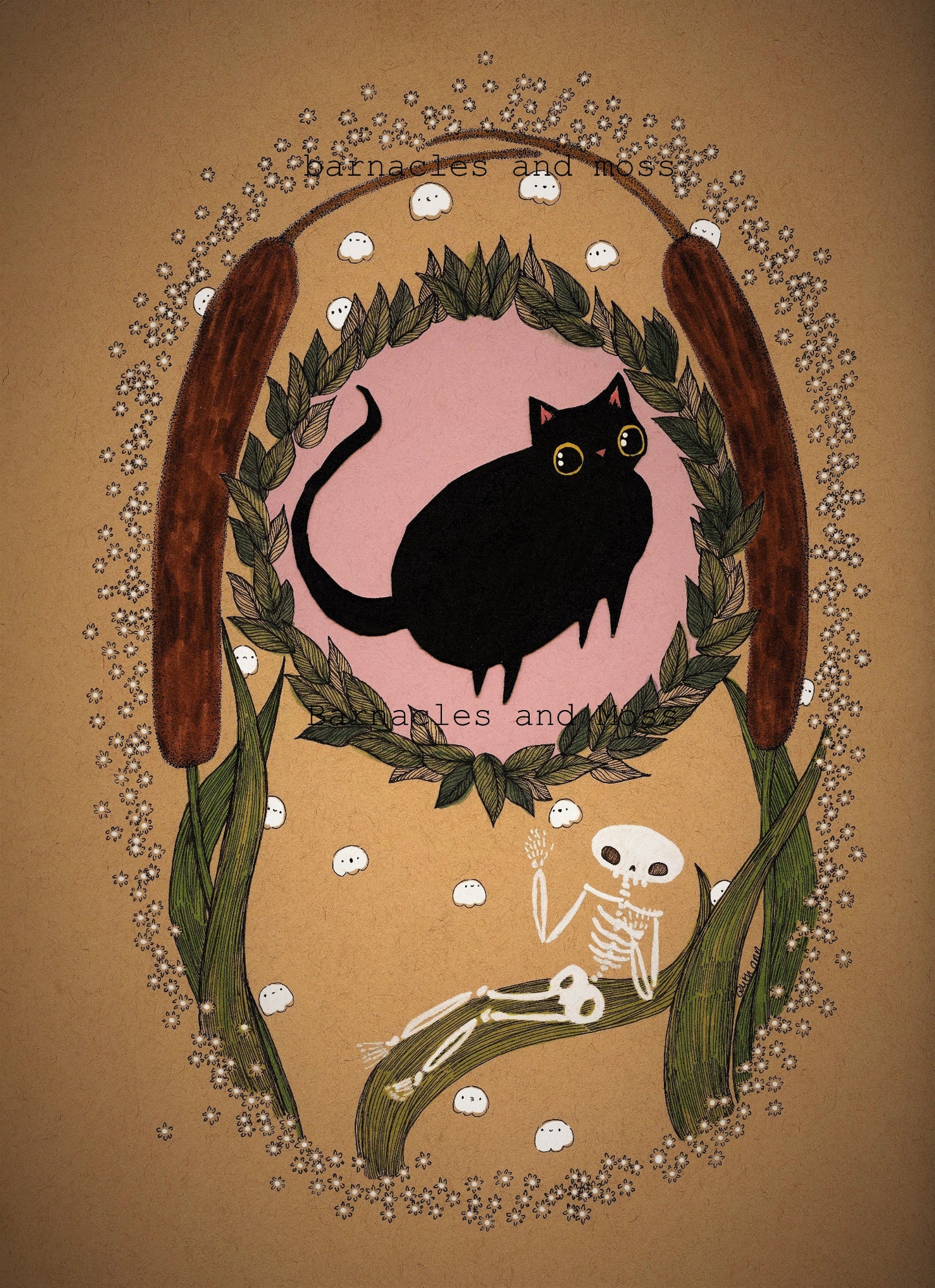 Bones and Cattails Fine Art Print