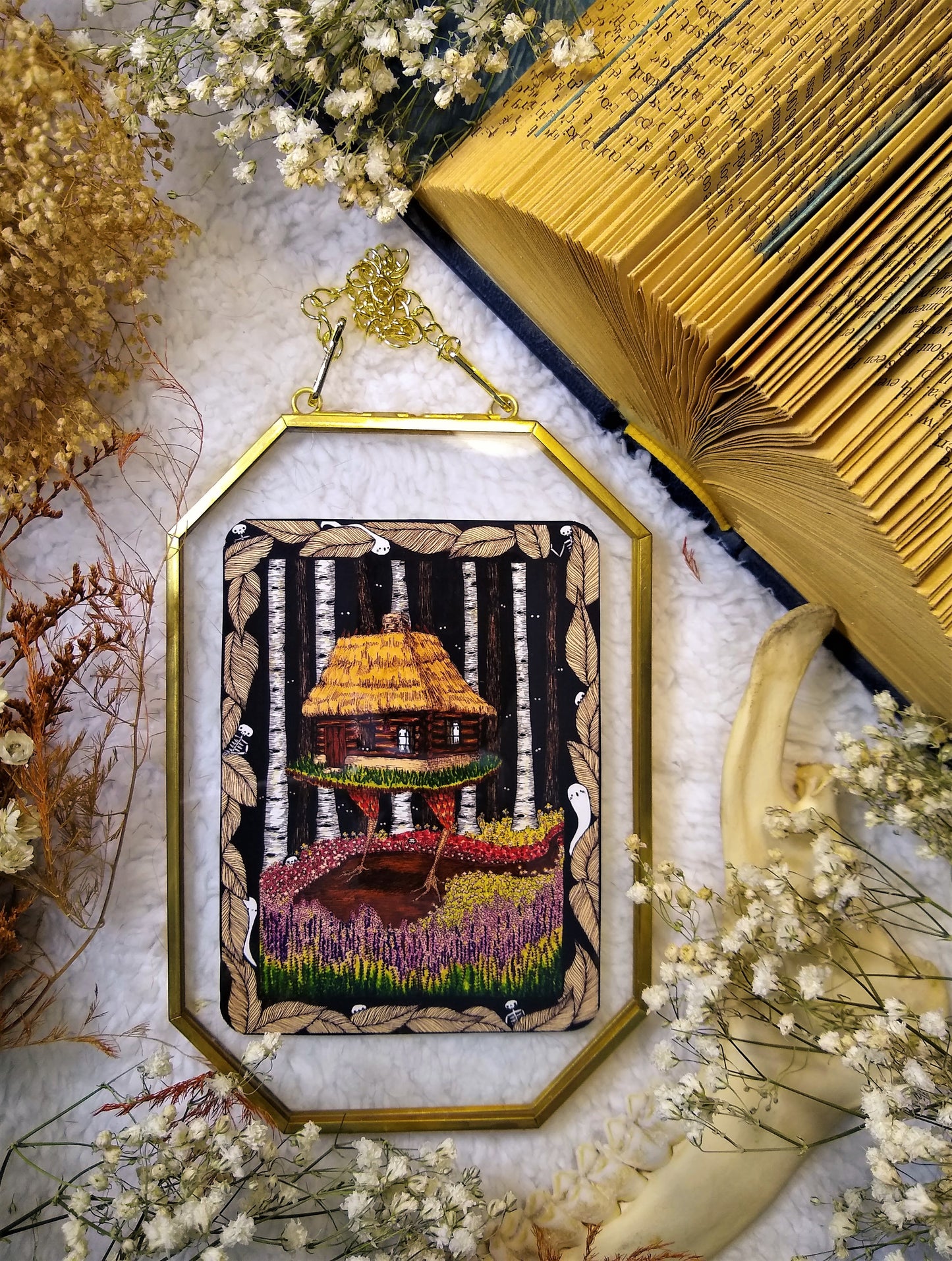 Baba Yaga's Hut In Summer Fine Art Print