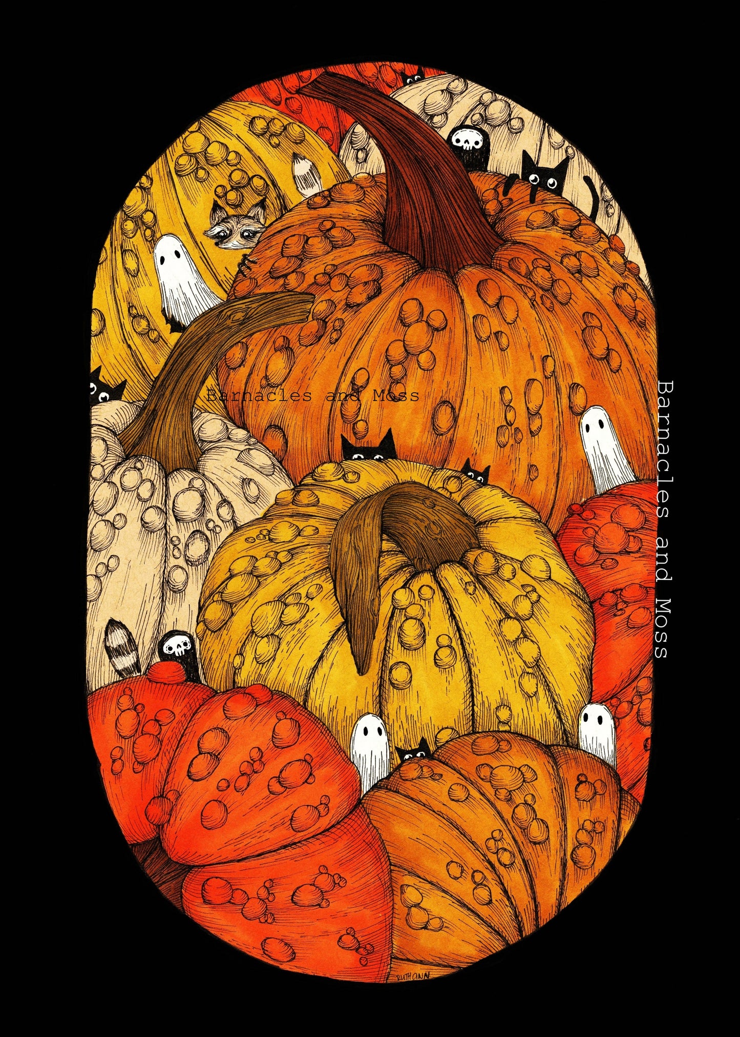 Pumpkin Critters Fine Art Print