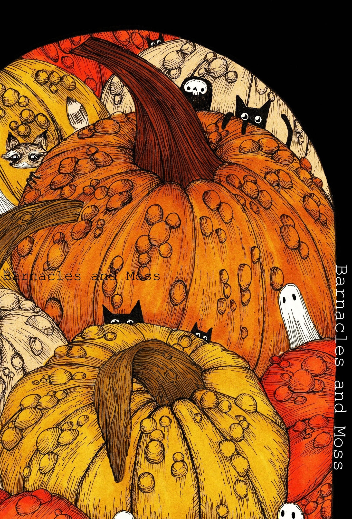 Pumpkin Critters Fine Art Print