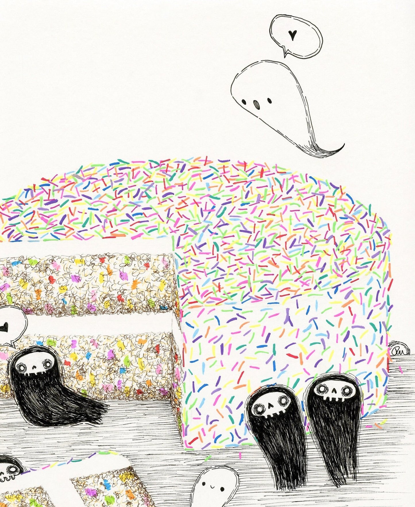 Haunted Funfetti Cake Fine Art Print