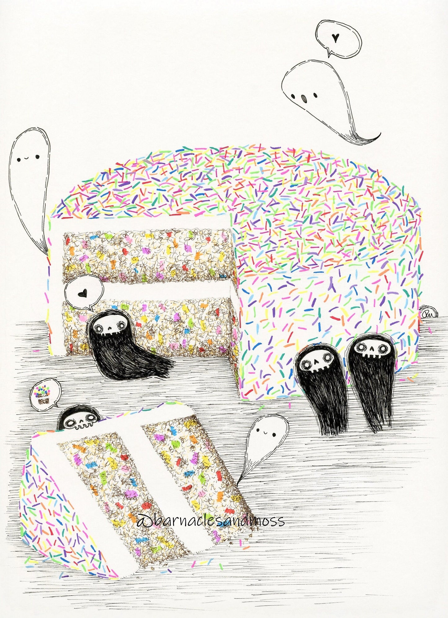 Haunted Funfetti Cake Fine Art Print
