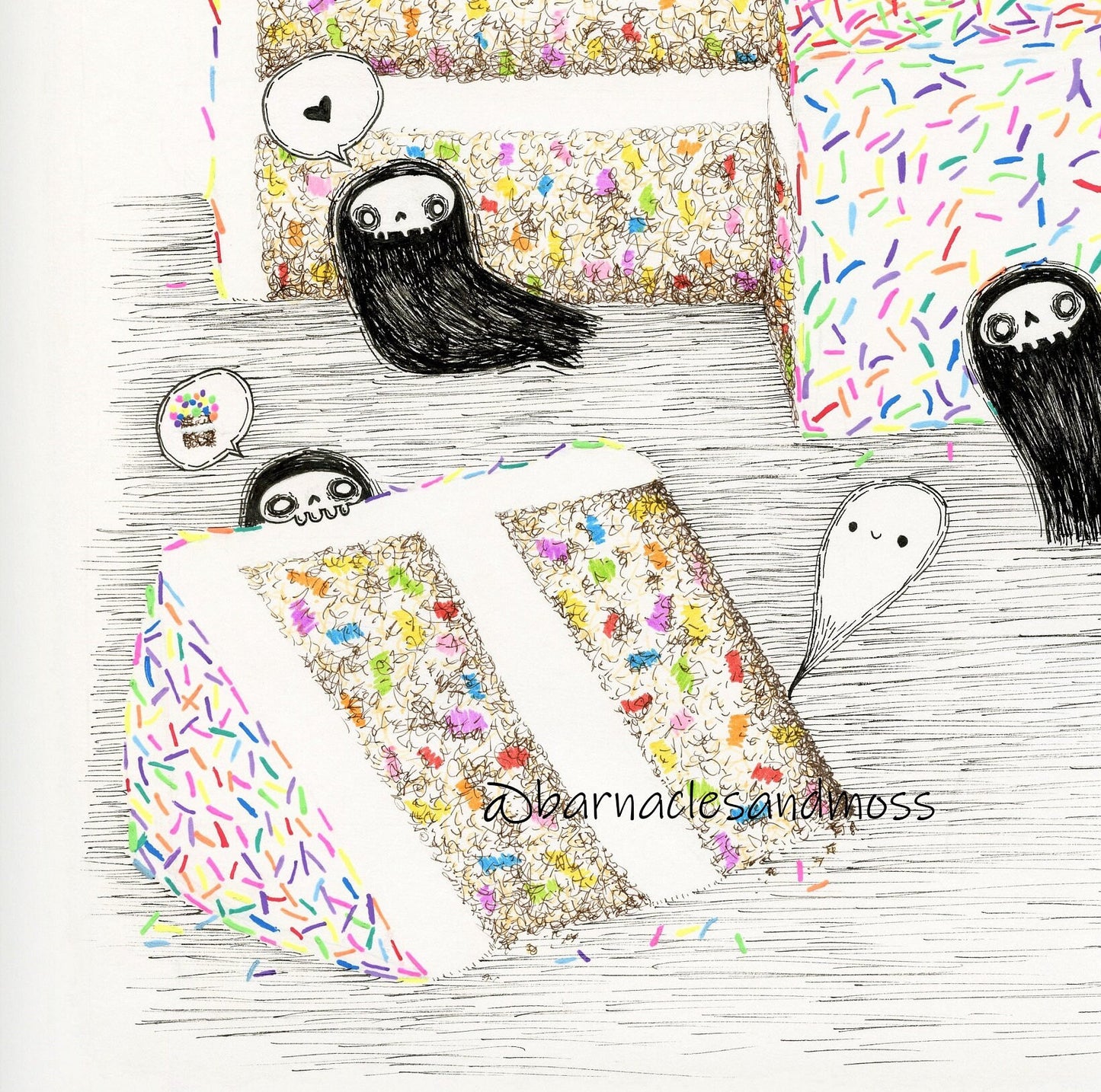 Haunted Funfetti Cake Fine Art Print