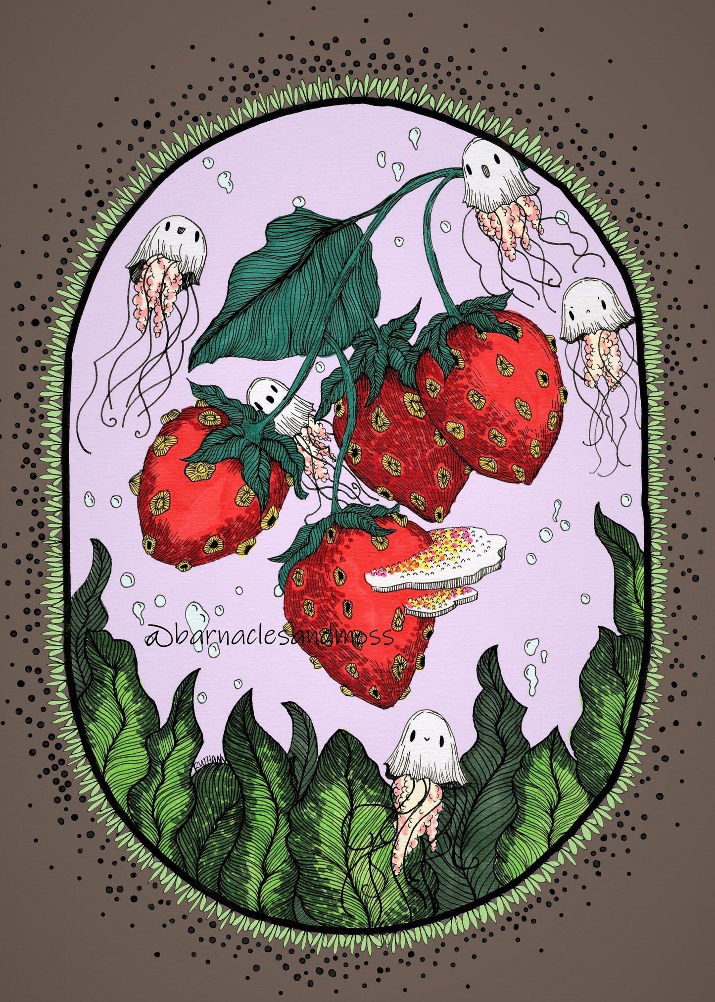 Strawberry Sea Fine Art Print