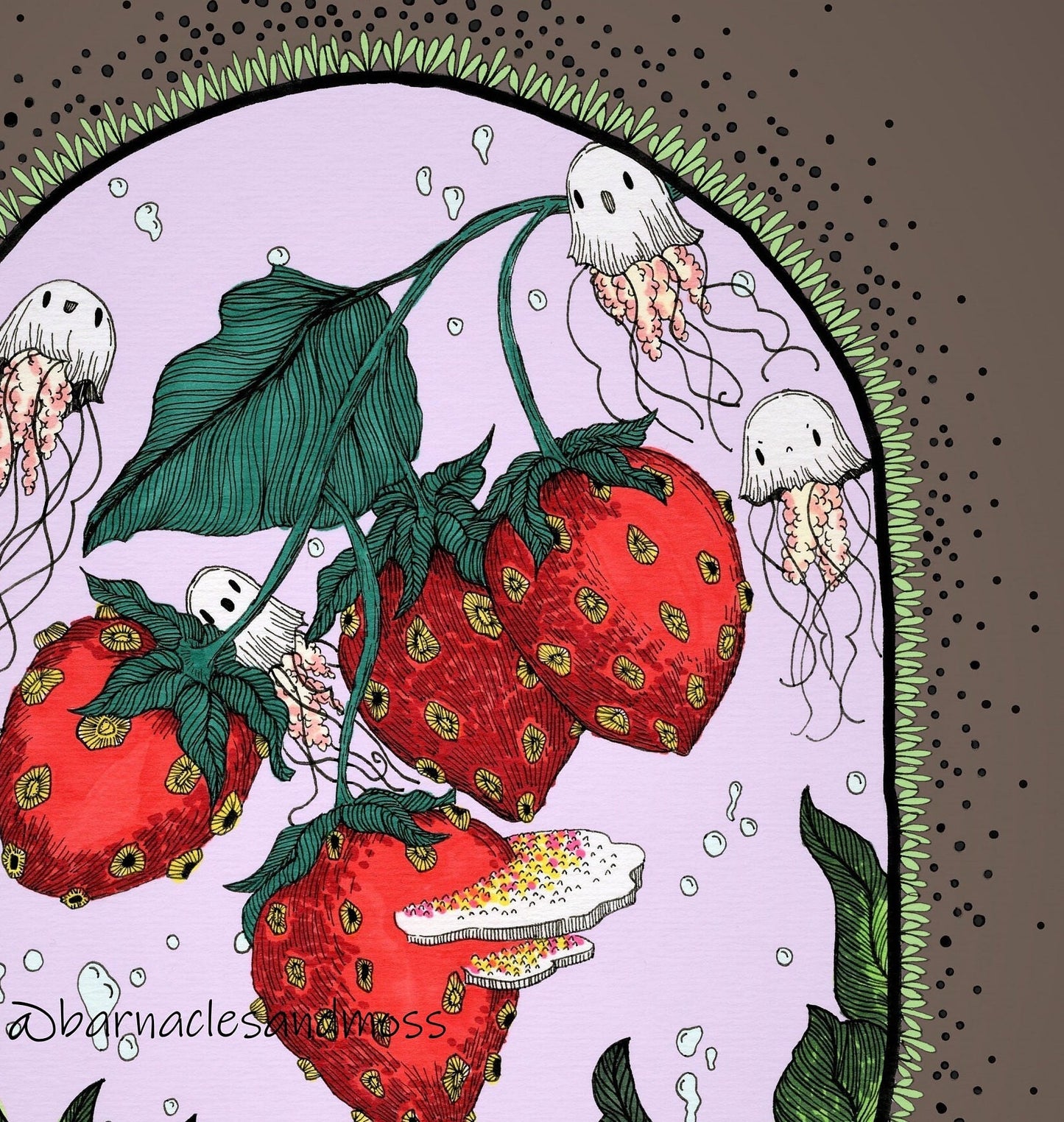 Strawberry Sea Fine Art Print
