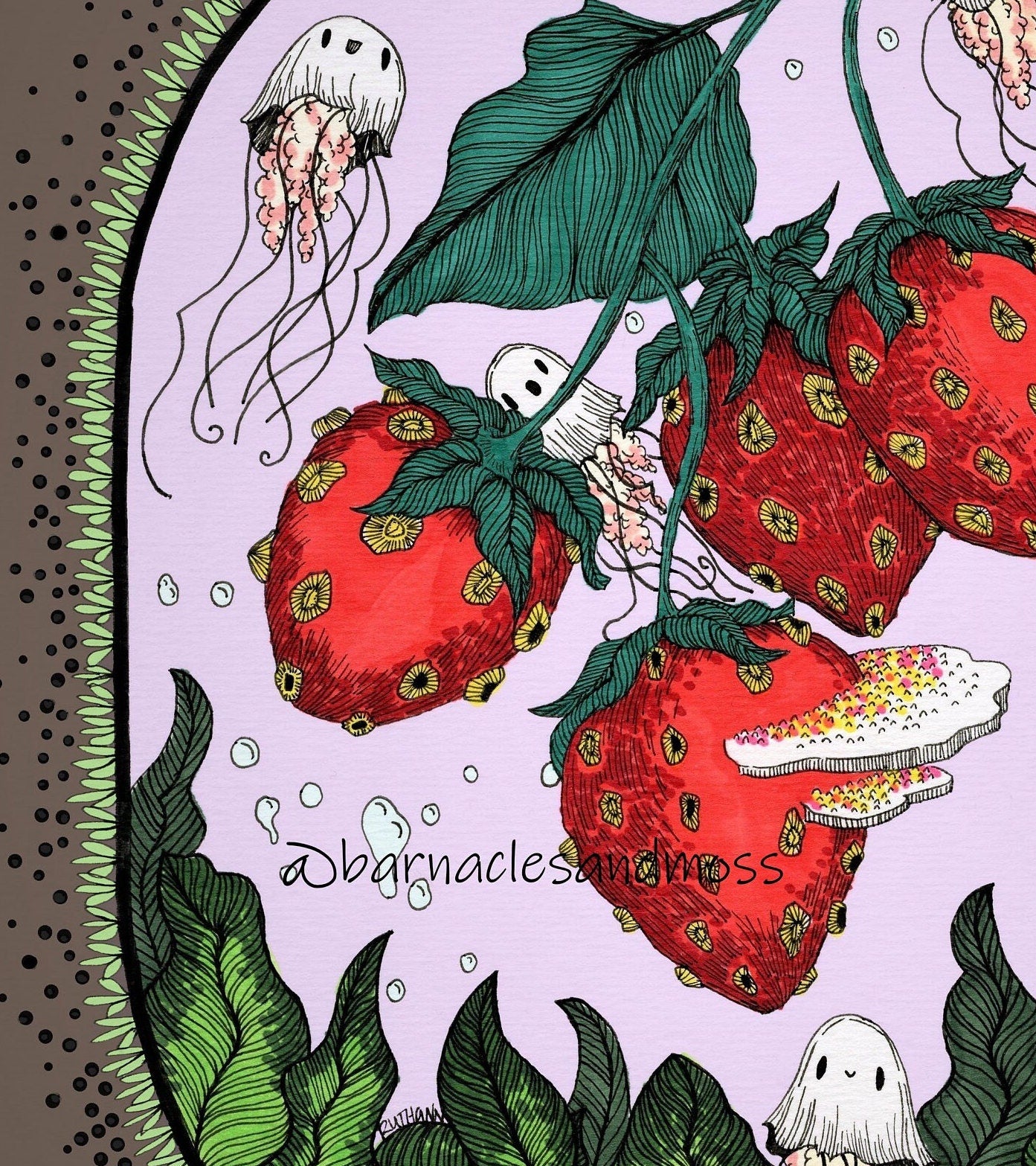 Strawberry Sea Fine Art Print