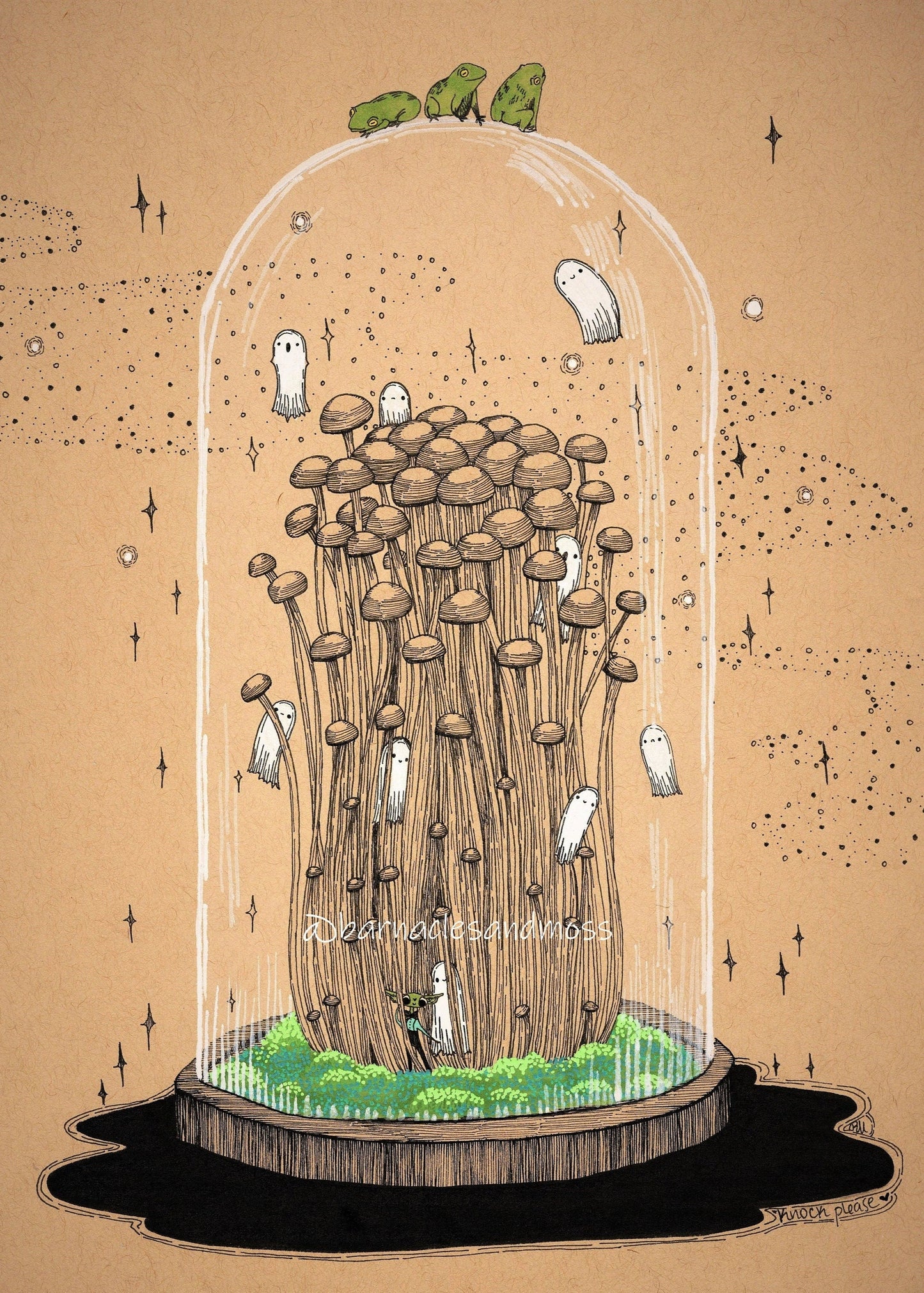 Knock Please Bell Jar Fine Art Print