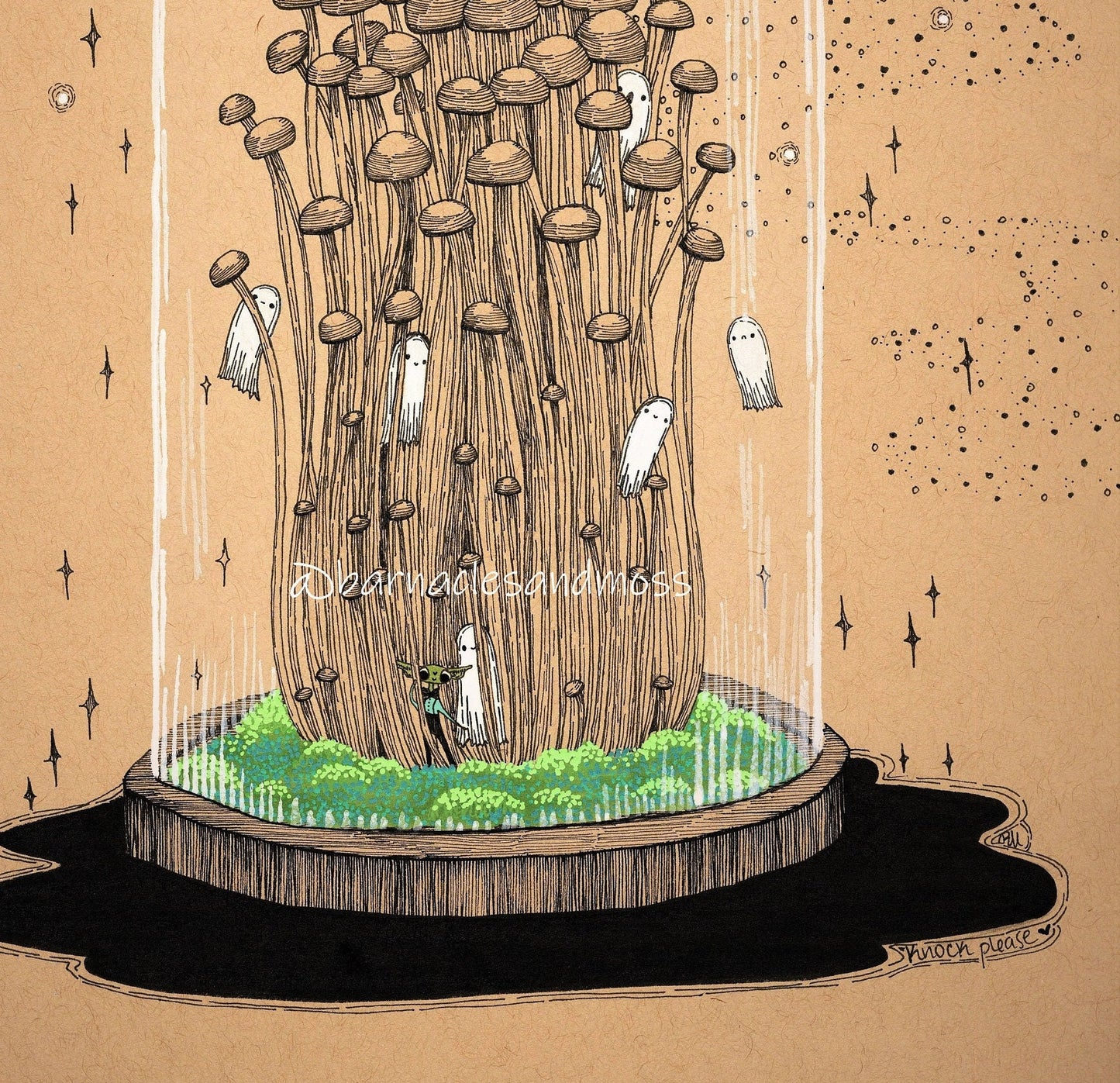Knock Please Bell Jar Fine Art Print