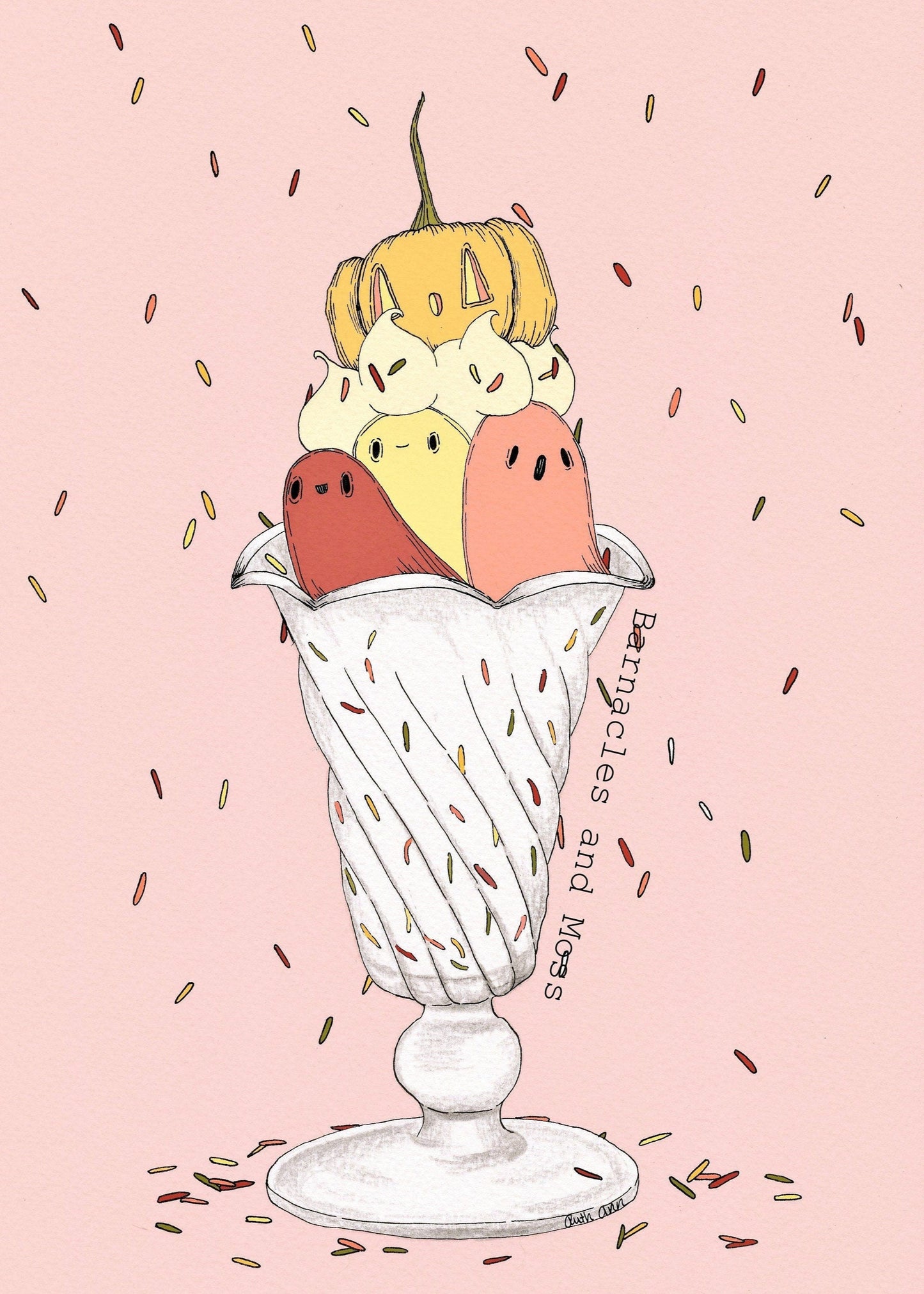 Pumpkin Ice Cream Sundae Fine Art Print