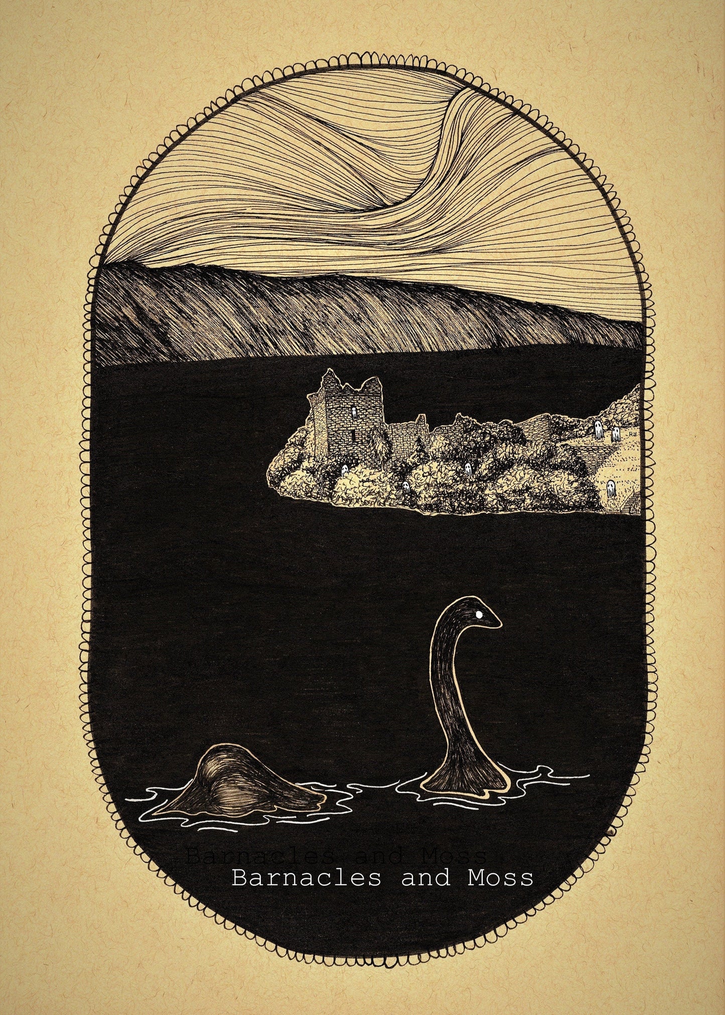 Loch Ness Monster Booty Fine Art Print