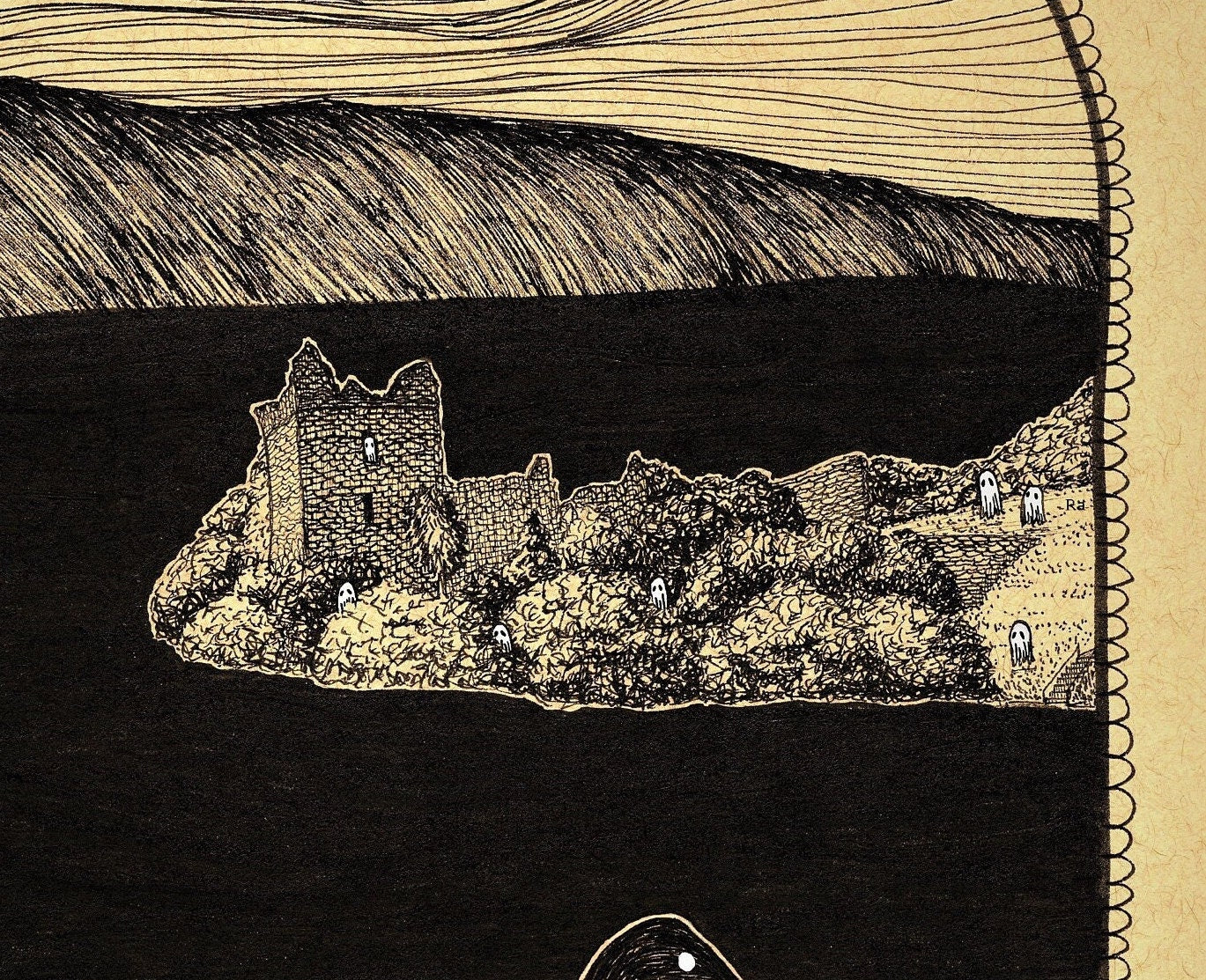 Loch Ness Monster Booty Fine Art Print