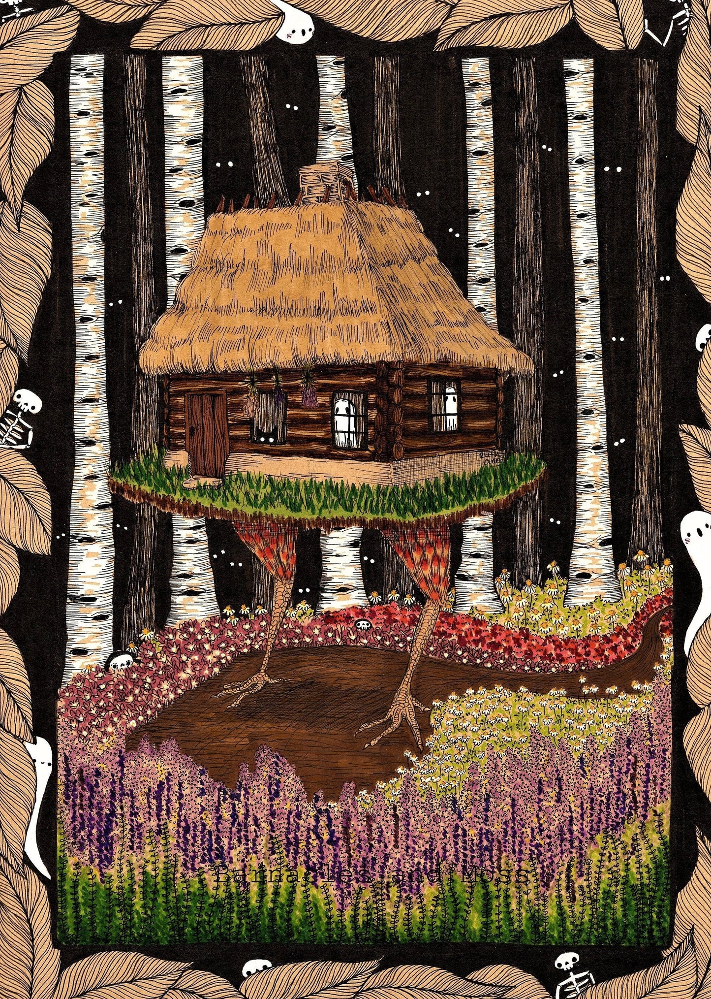 Baba Yaga's Hut In Summer Fine Art Print
