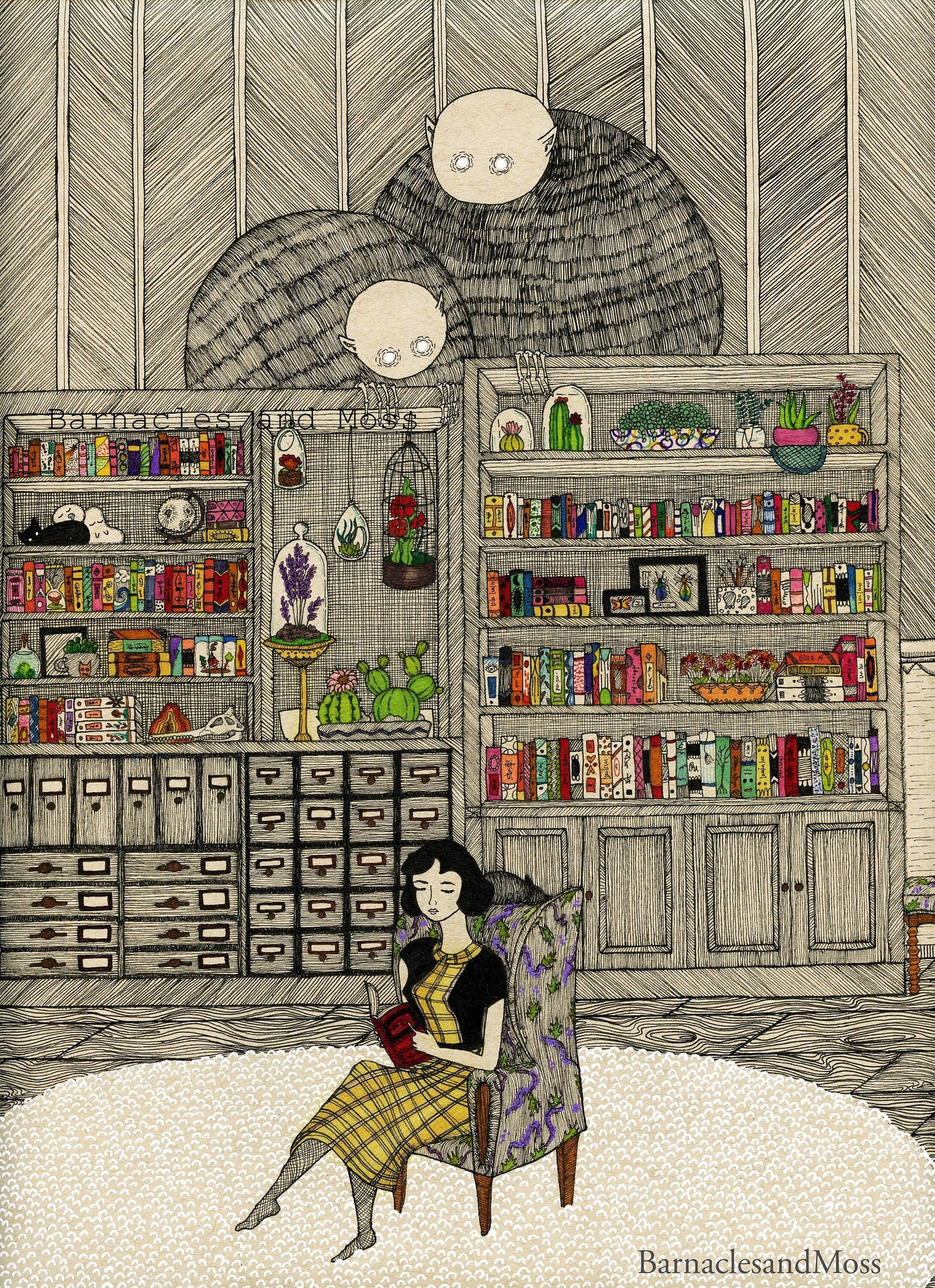 Reading Buddies Fine Art Print