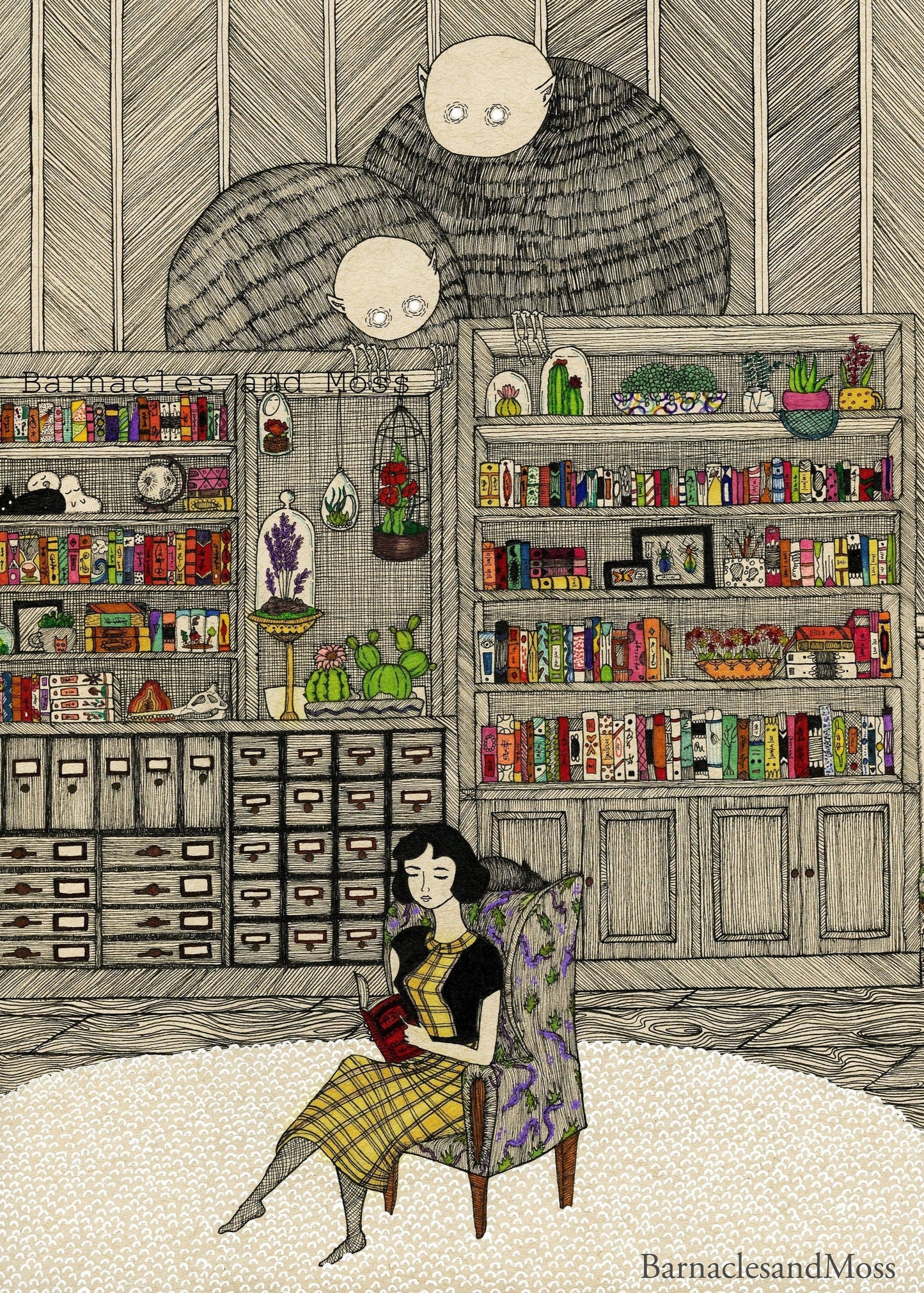 Reading Buddies Fine Art Print