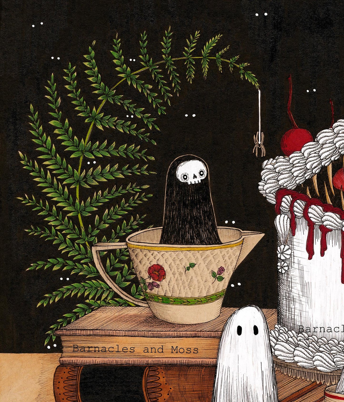 Spooky Tea Party Fine Art Print