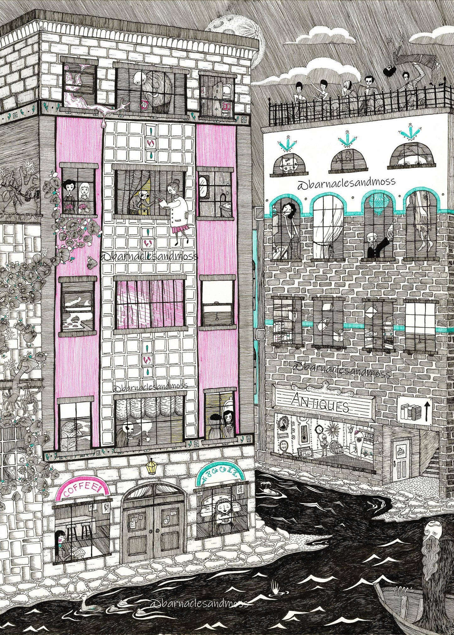 14" x 17" LIMITED EDITION In The Neighborhood Fine Art Print