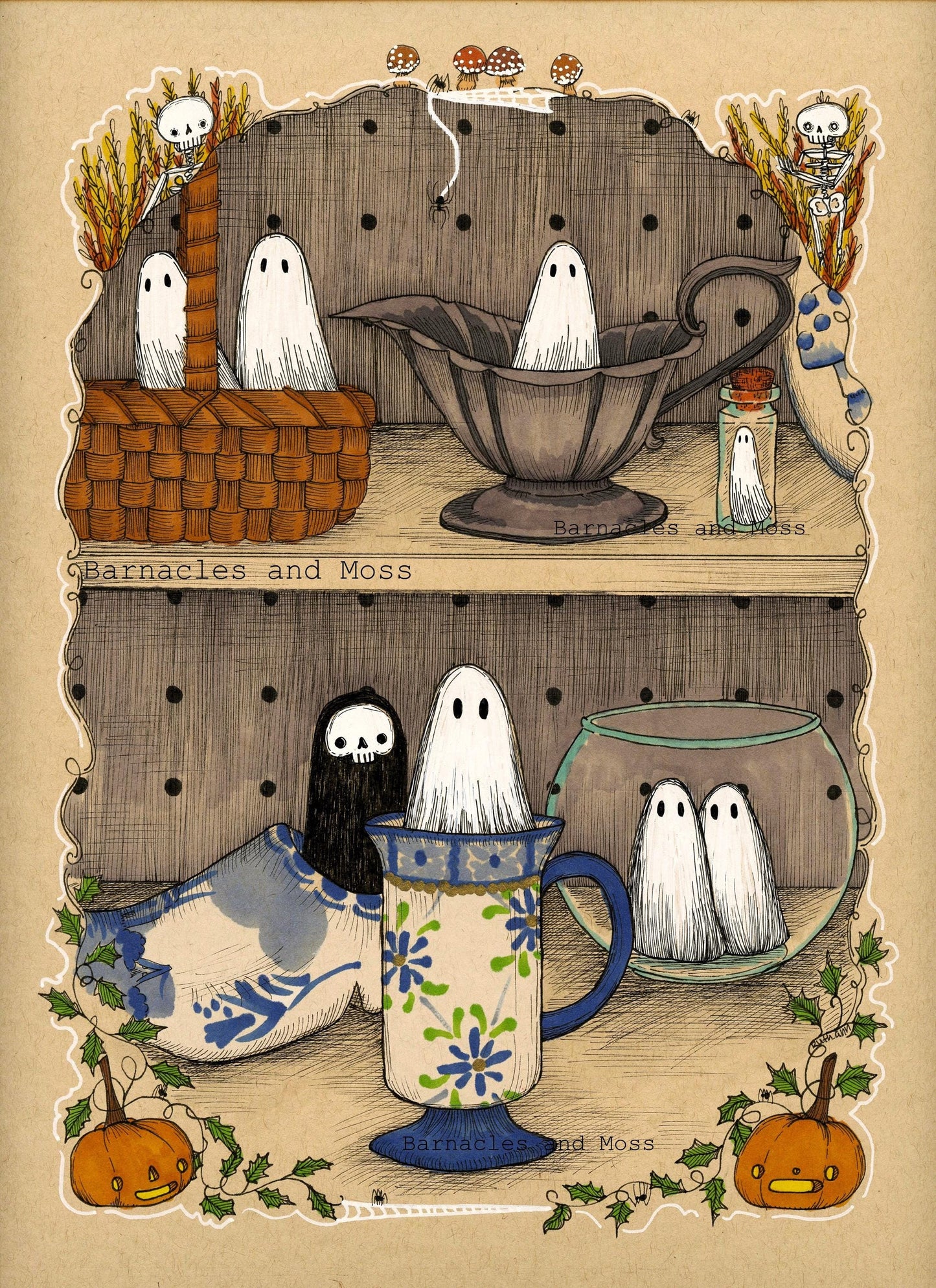 Haunted Thrift Store Shelves Fine Art Print