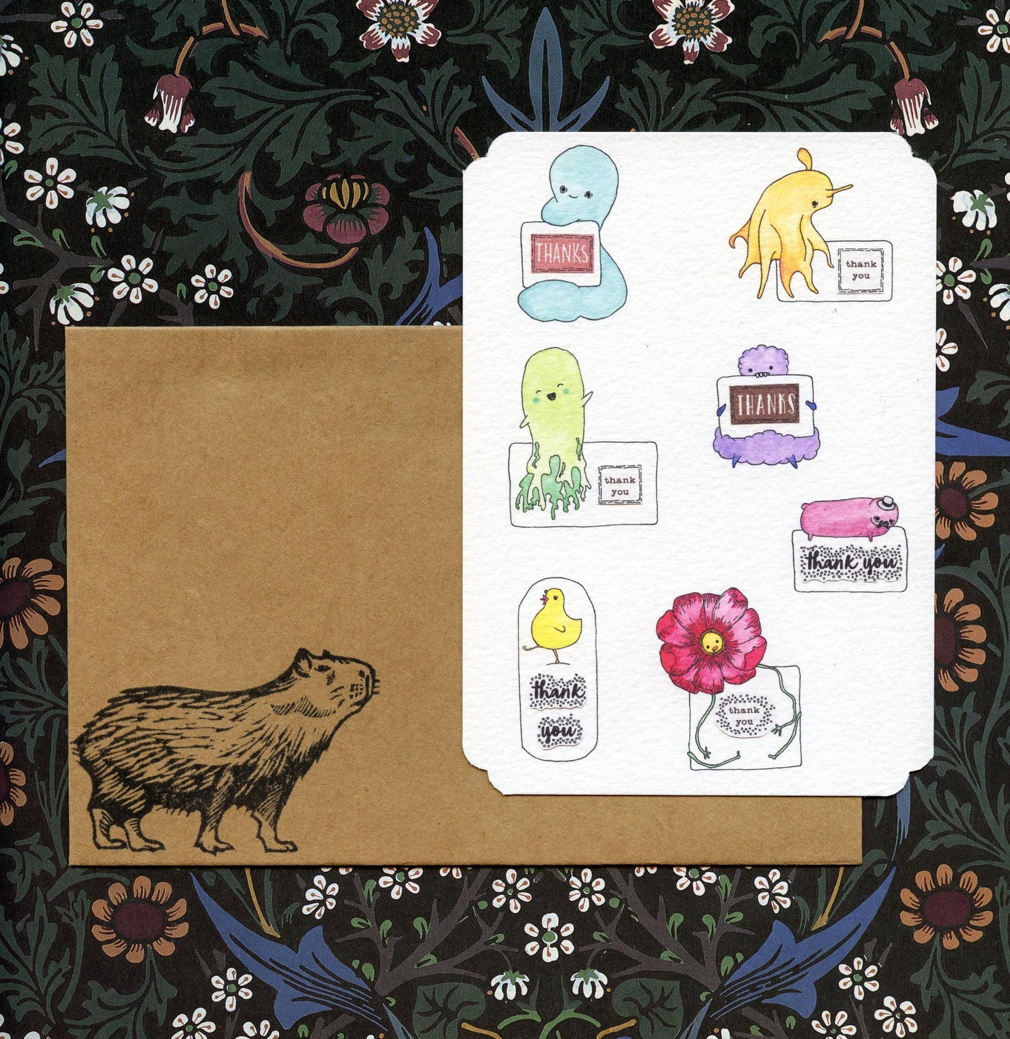 Set of 3 Thank You Beasties Cards