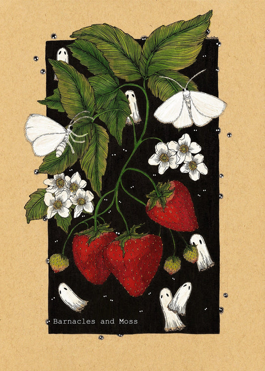 Strawberries and Soot Sprites Fine Art Print