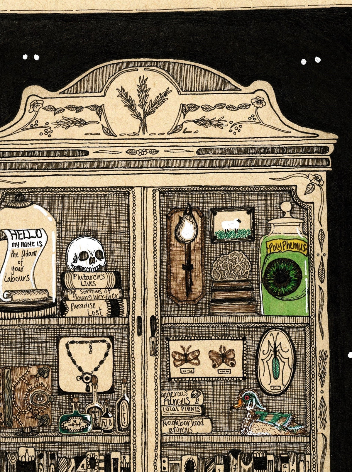 Cabinet of Memories and Curiosities Fine Art Print