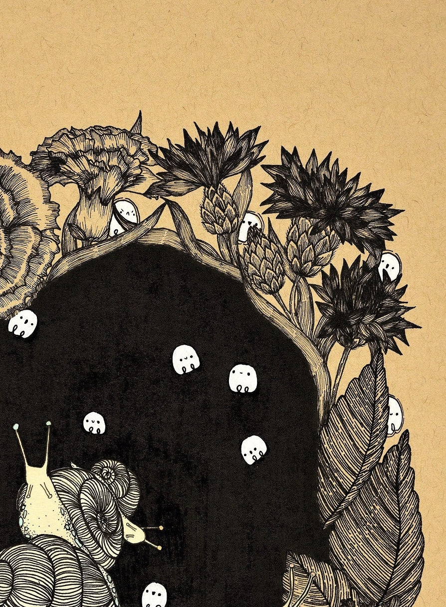 Snail Garden Party Fine Art Print