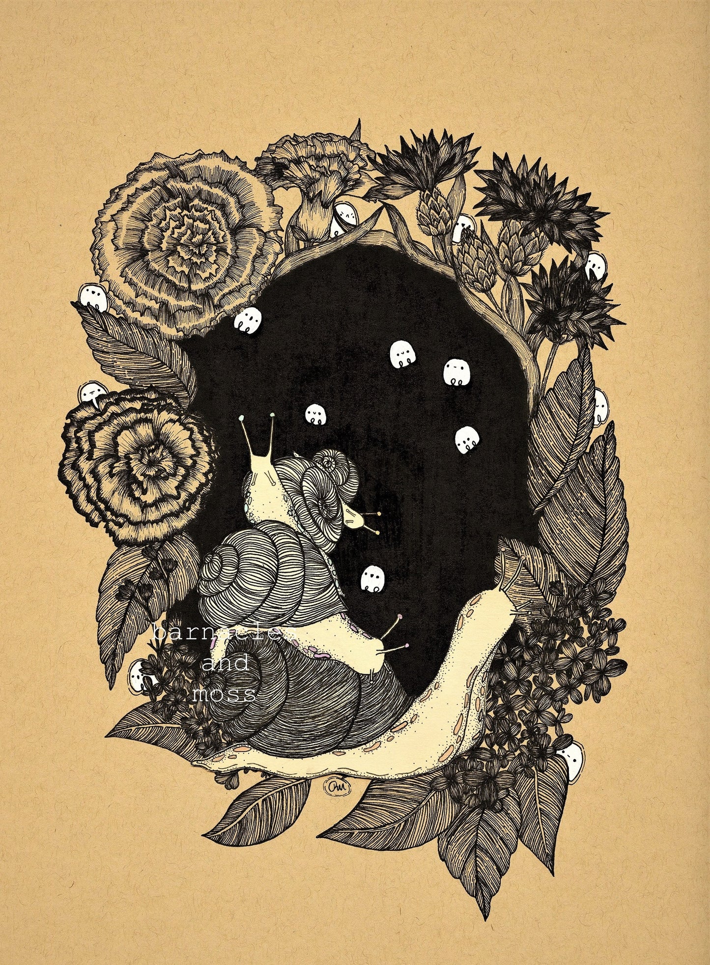 Snail Garden Party Fine Art Print