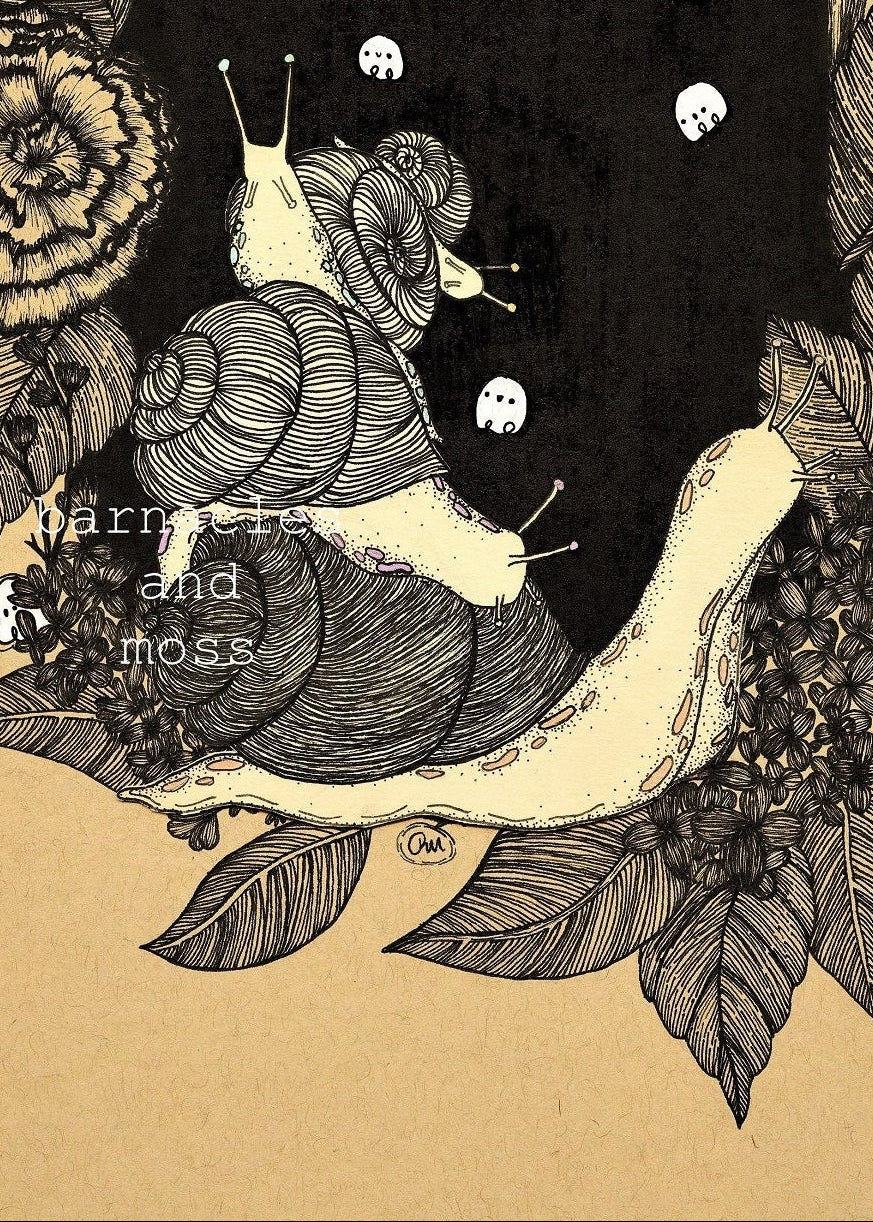 Snail Garden Party Fine Art Print