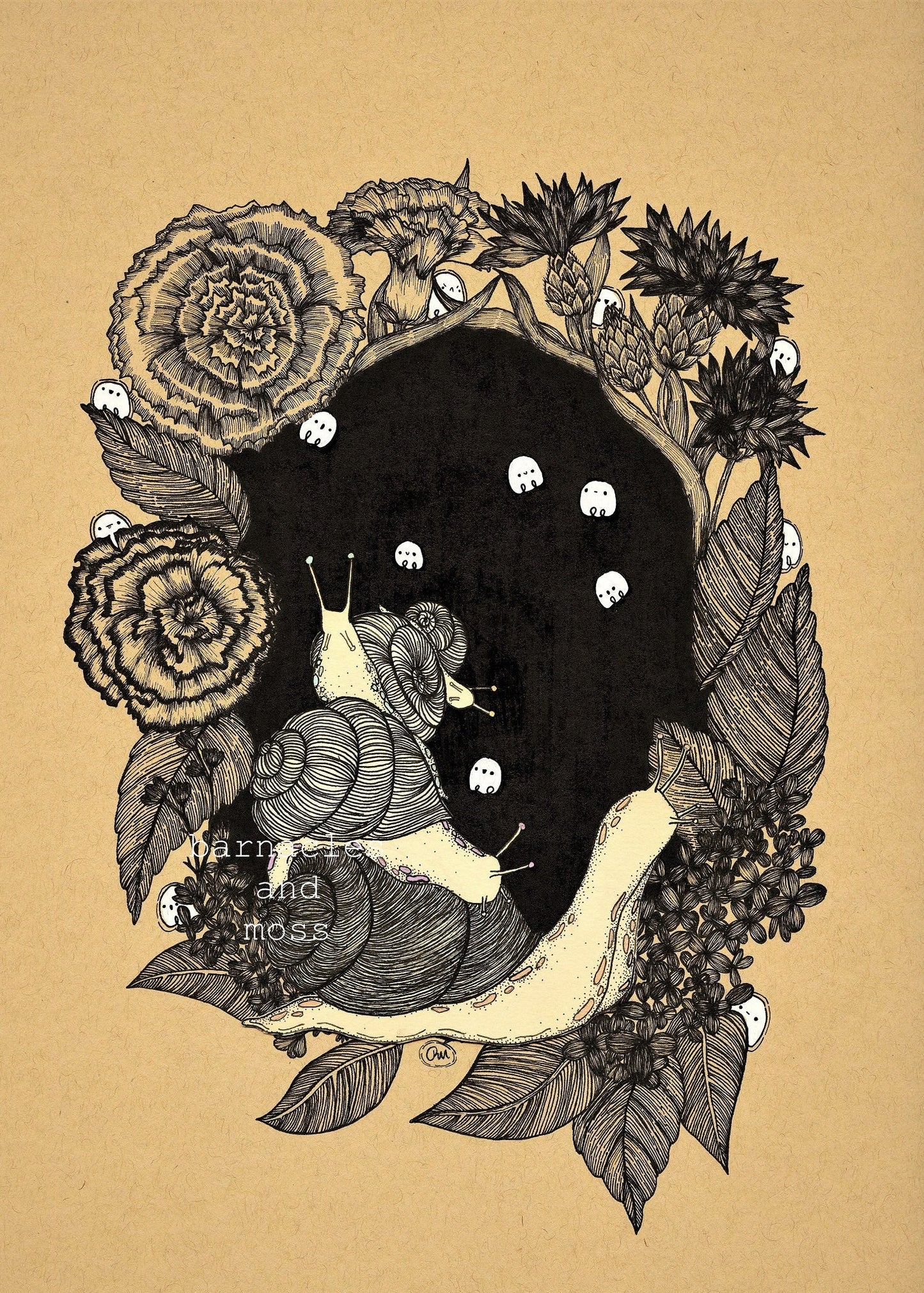 Snail Garden Party Fine Art Print