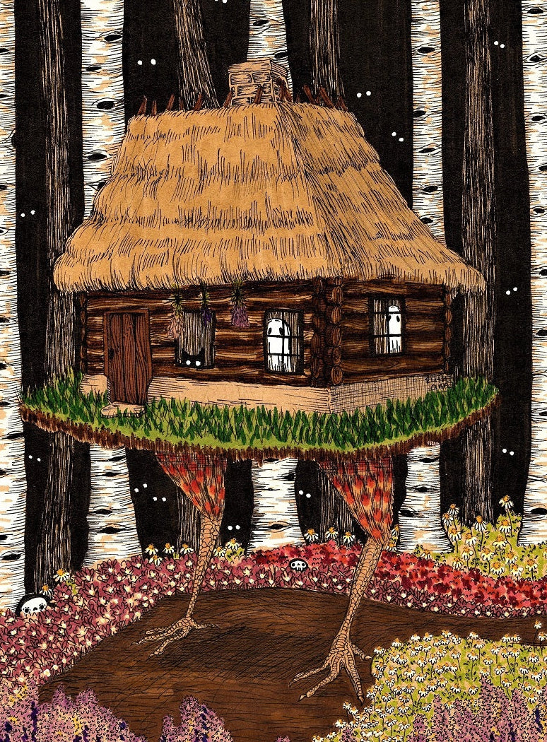 Baba Yaga's Hut in Summer Fine Art Print