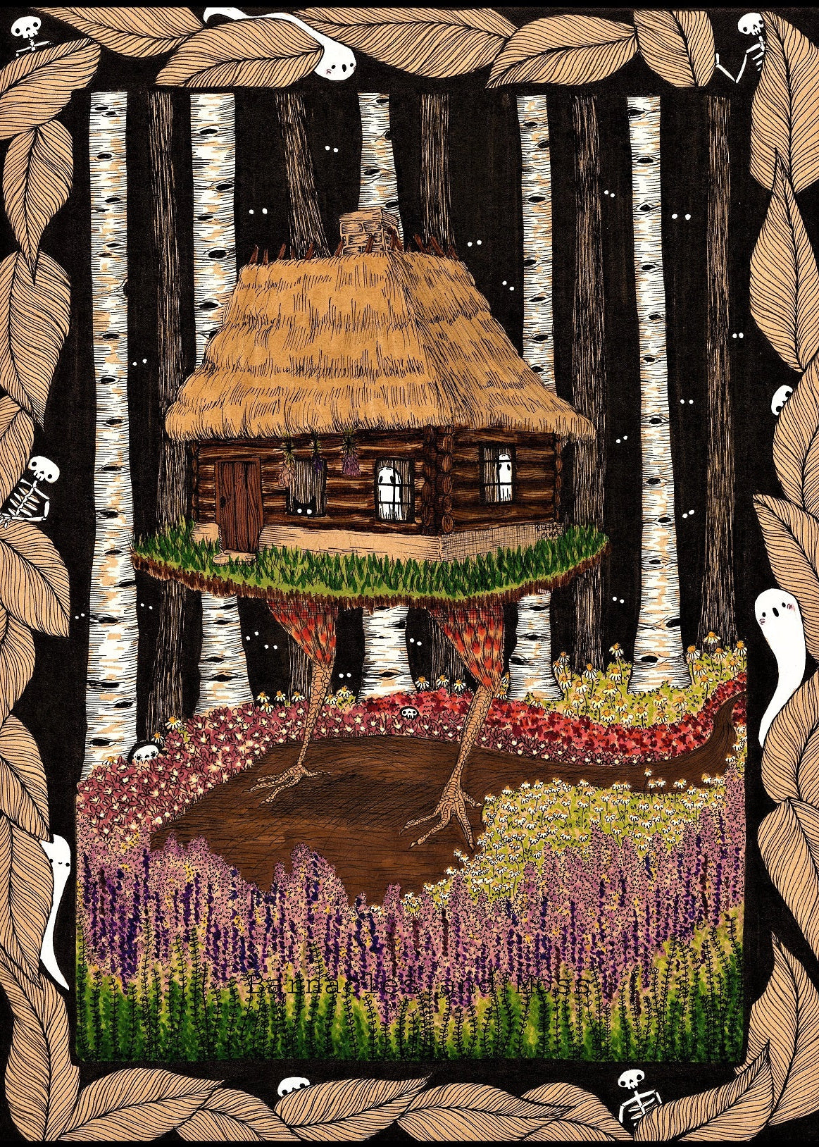 Baba Yaga's Hut in Summer Fine Art Print