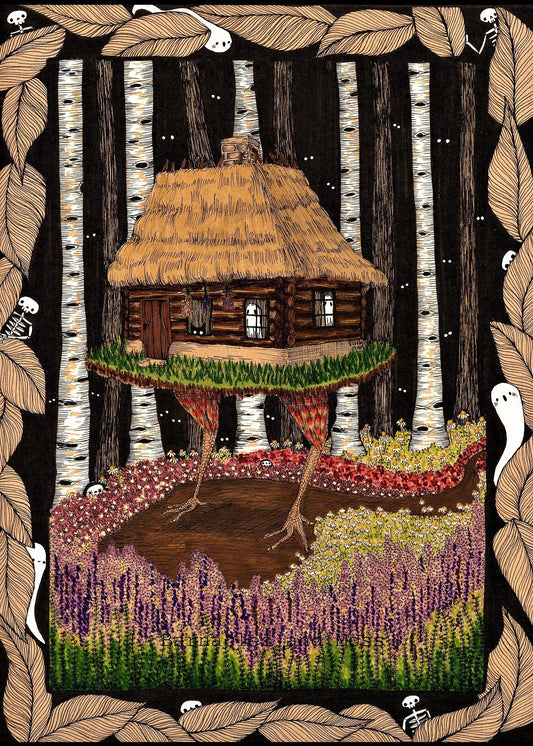 Baba Yaga's Hut in Summer Fine Art Print