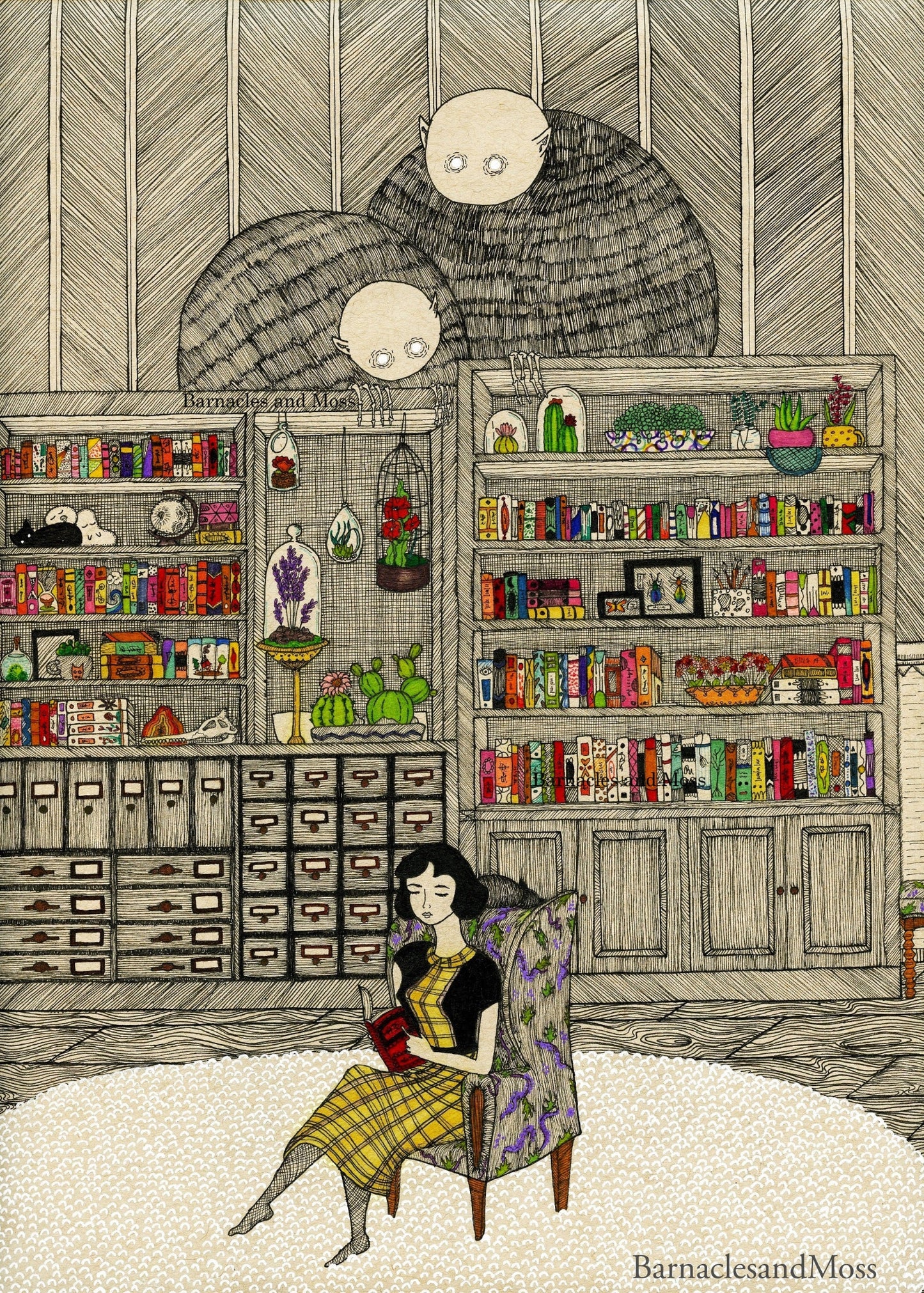 Reading Buddies Fine Art Print