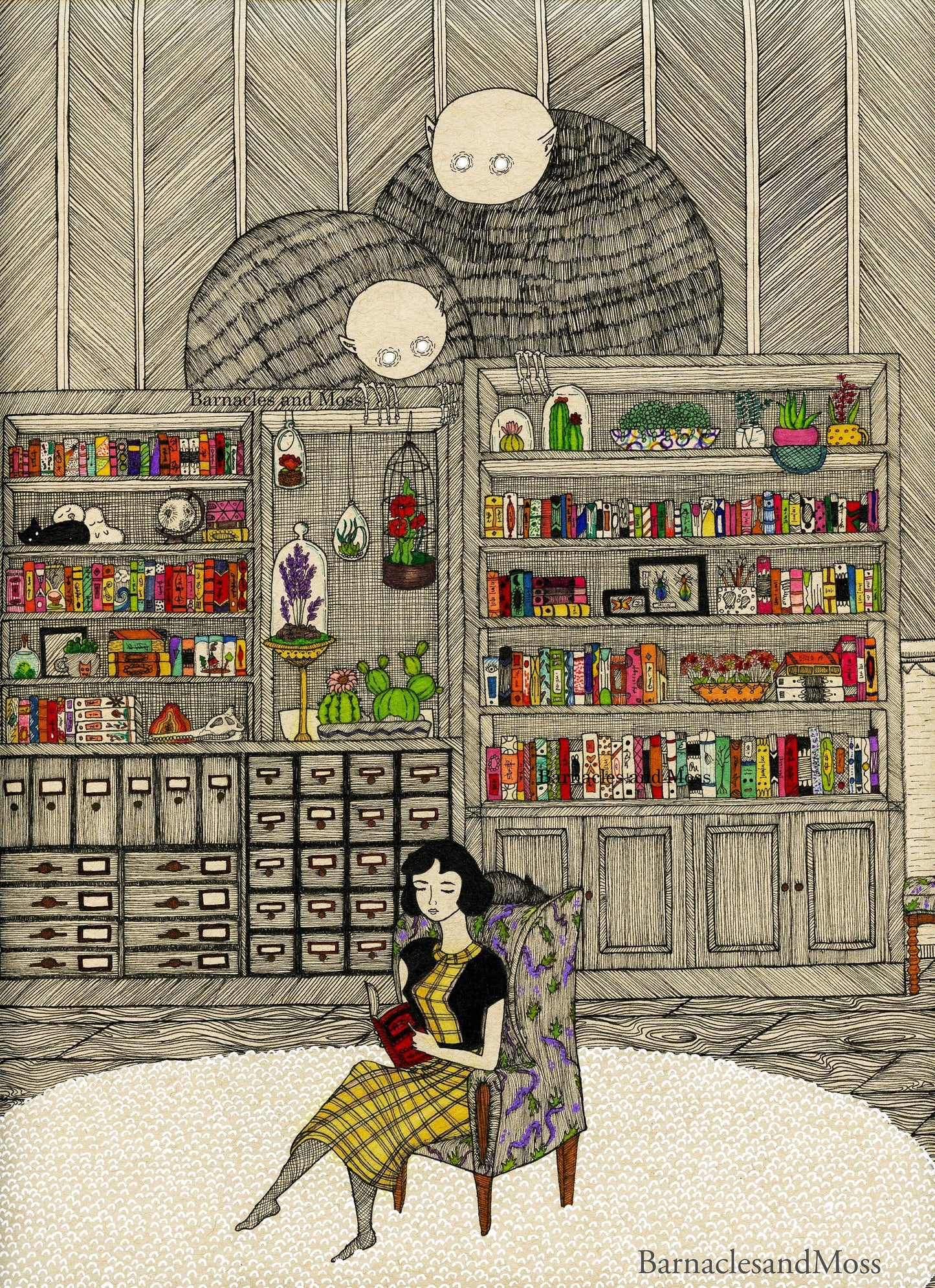 Reading Buddies Fine Art Print