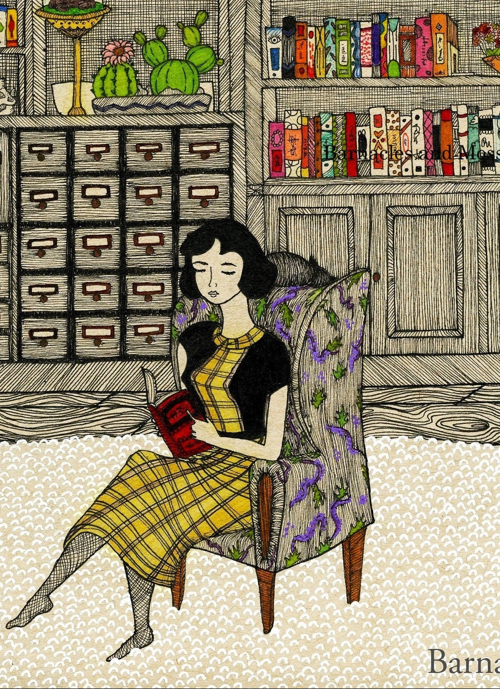 Reading Buddies Fine Art Print