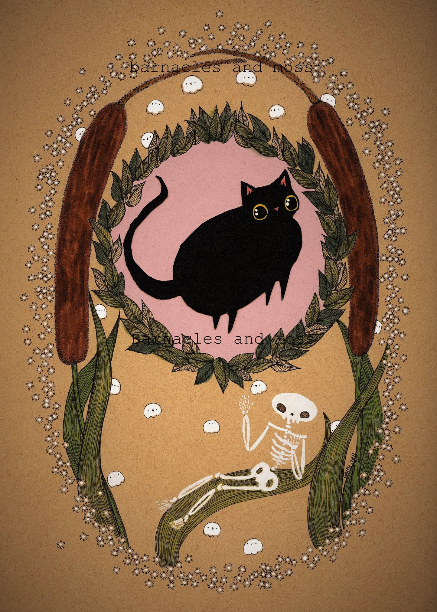 Bones and Cattails Fine Art Print