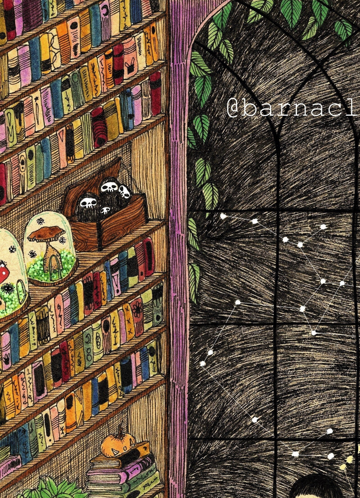 Wobble The Witch Cat Fine Art Print