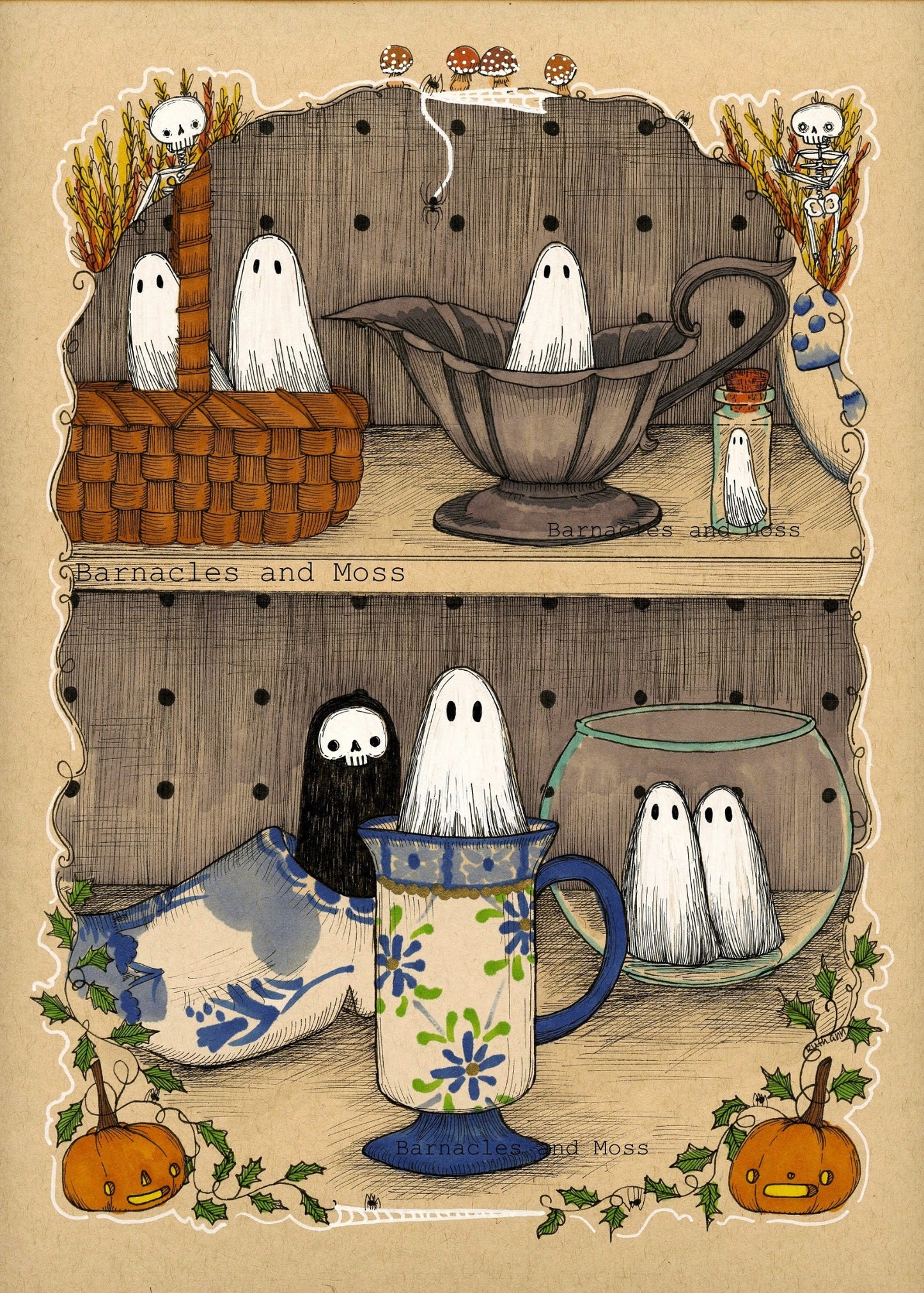Haunted Thrift Store Shelves Fine Art Print