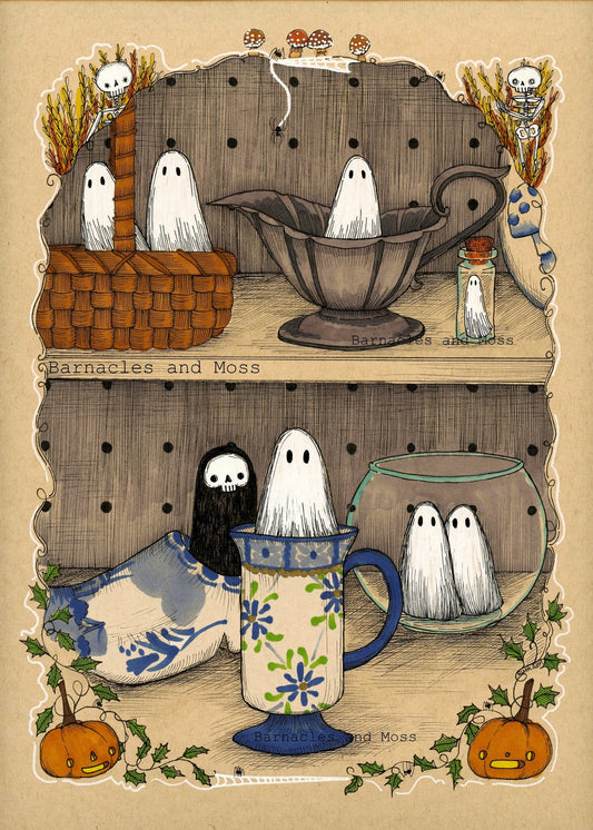Haunted Thrift Store Shelves Fine Art Print