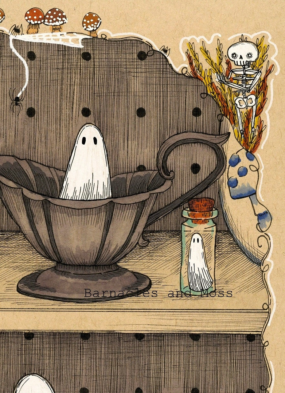 Haunted Thrift Store Shelves Fine Art Print