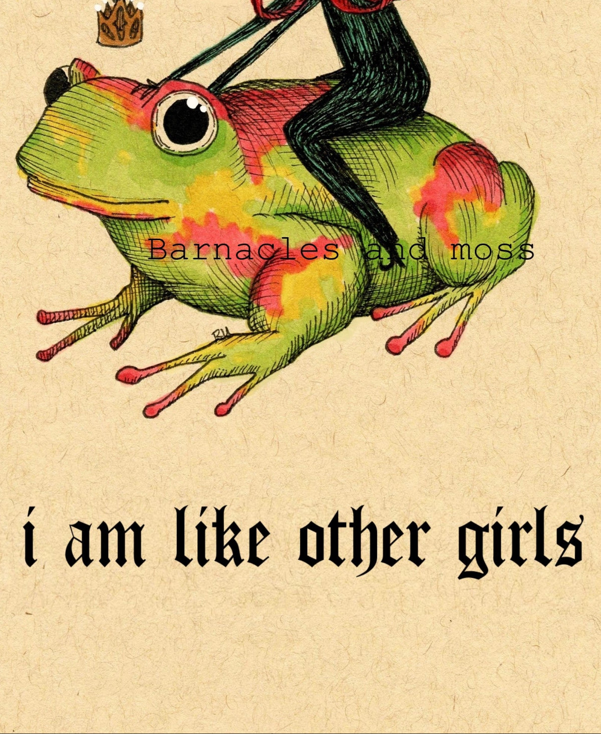 I Am Like Other Girls Fine Art Print