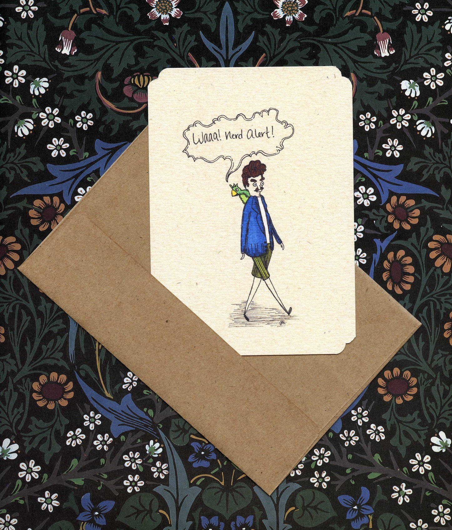 Set of 4 Frameable Burger Family Card Set | Envelopes Included