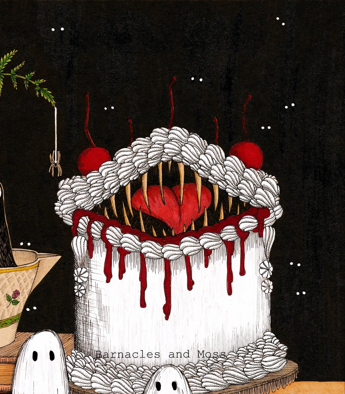 Spooky Tea Party Fine Art Print