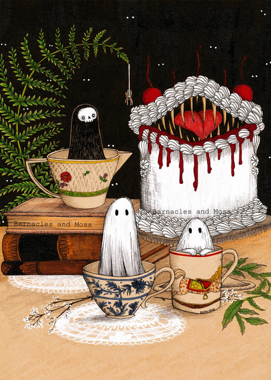 Spooky Tea Party Fine Art Print