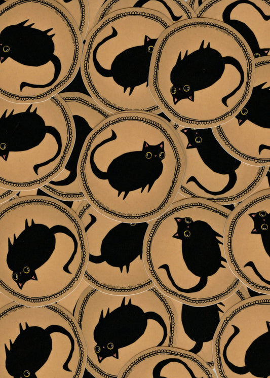 Black Cat - Glossy Vinyl Sticker