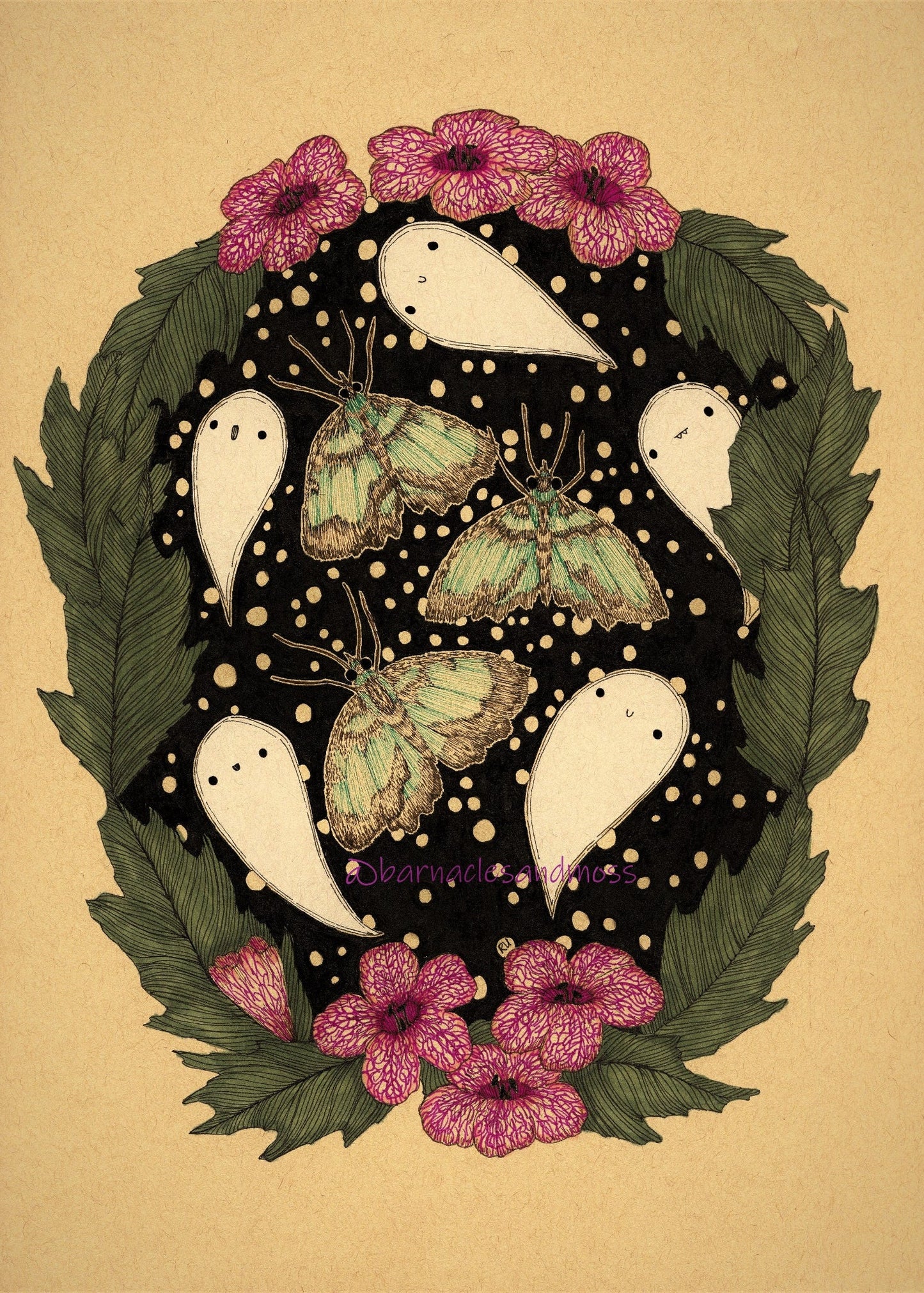 Goth Moth Fine Art Print