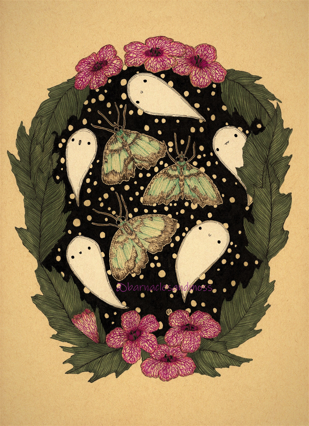 Goth Moth Fine Art Print