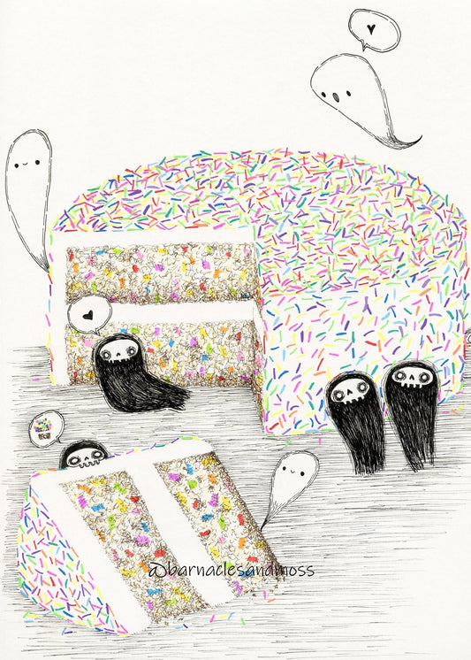 Haunted Funfetti Cake Fine Art Print