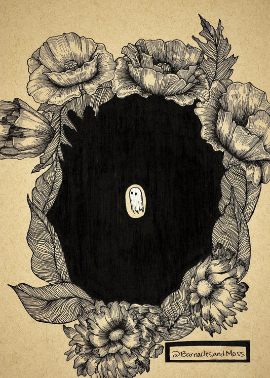 Tiny Vintage Ghost Fine Art Print